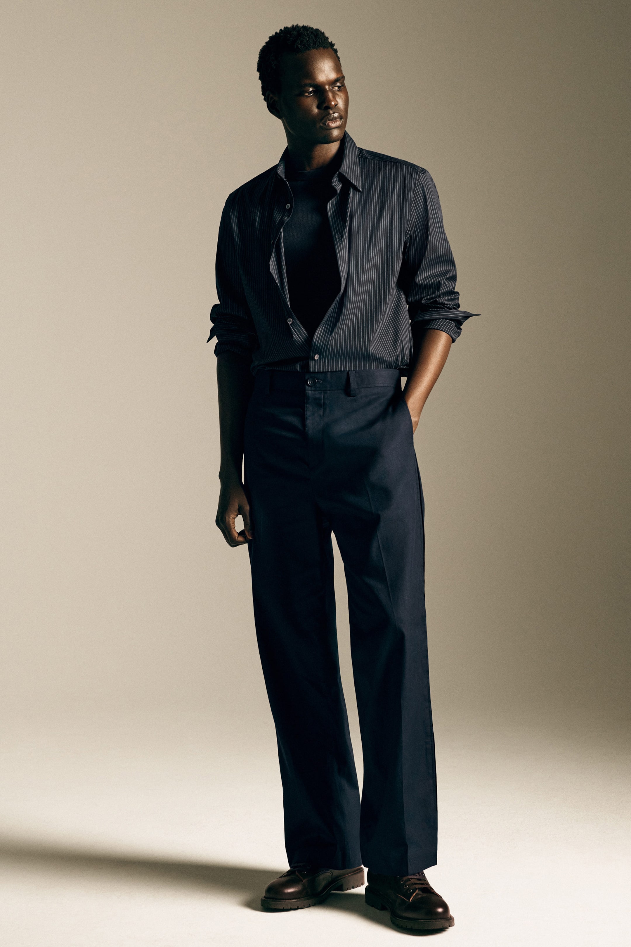 PANTALÓN DE ALGODÓN RELAXED FIT STRAIGHT LEG