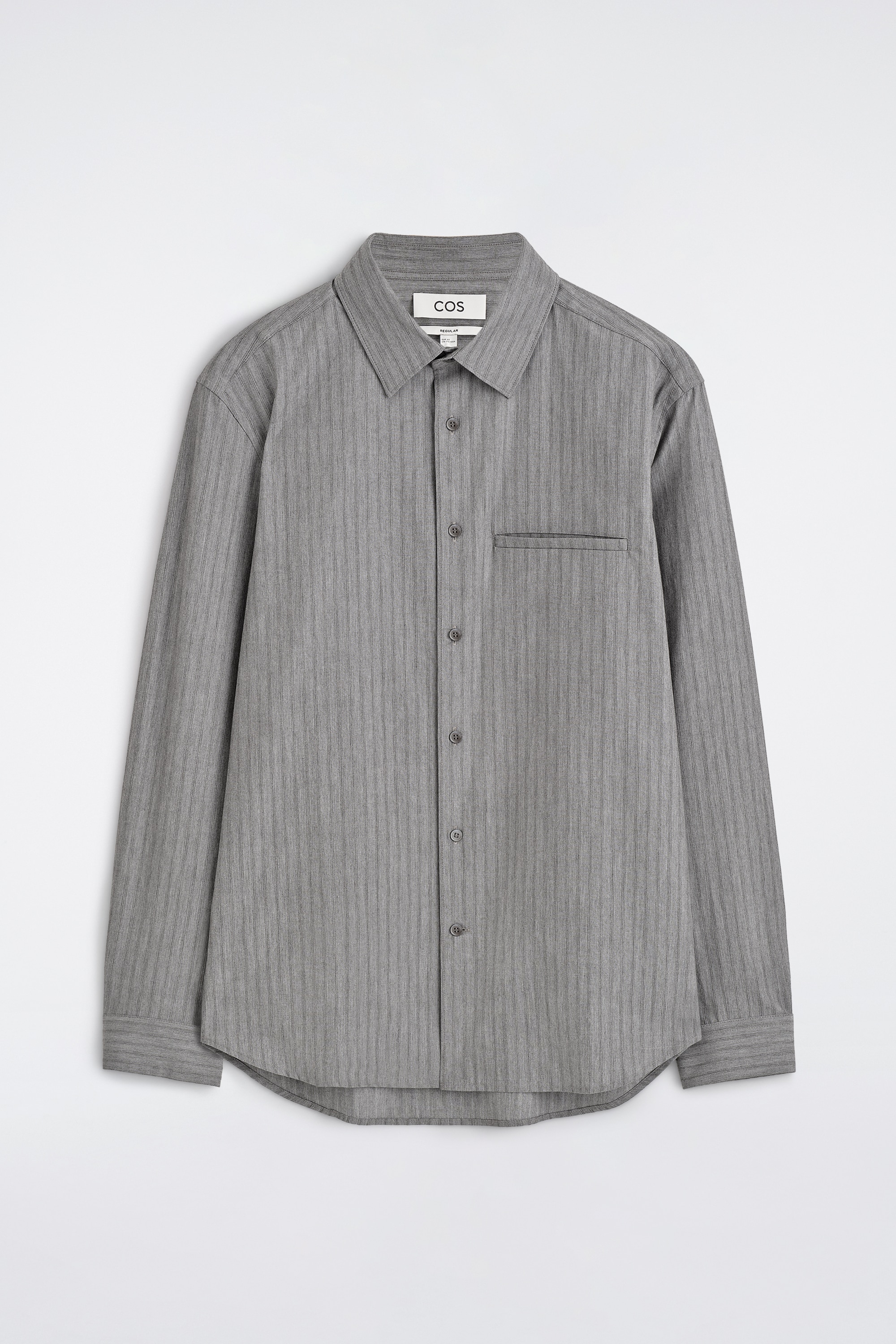 CAMICIA A RIGHE IN COTONE - GRIGIO / RIGHE