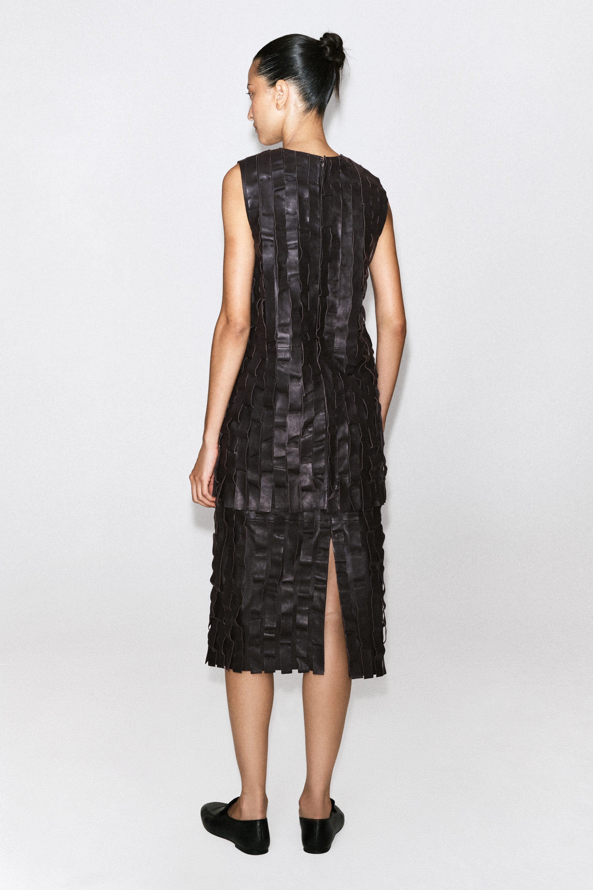 RAW-CUT LEATHER TOP - thumbnail 4