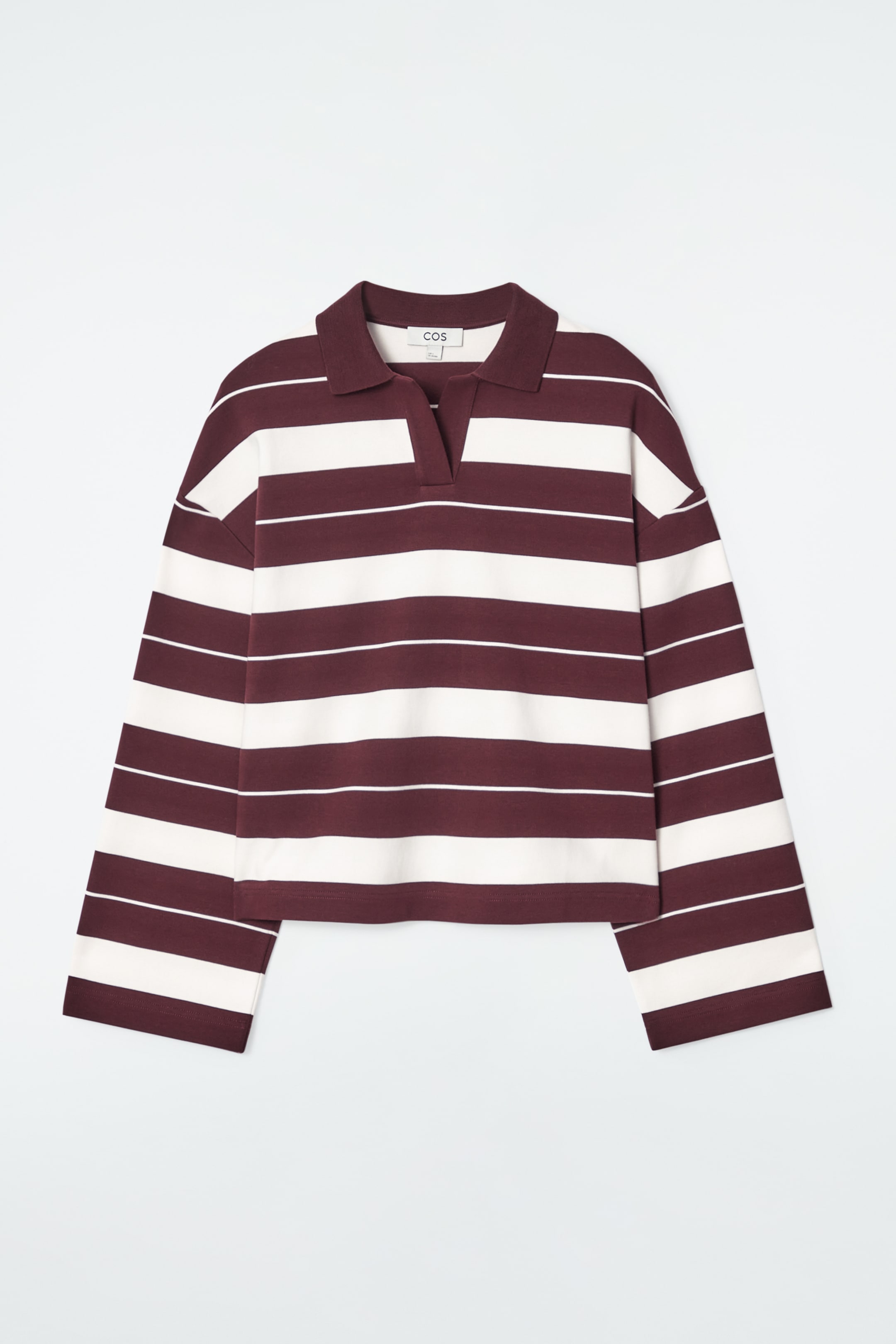 View larger image: STRIPED JERSEY RUGBY SHIRT - BURGUNDY / STRIPED - Ladies | H&M GB 6