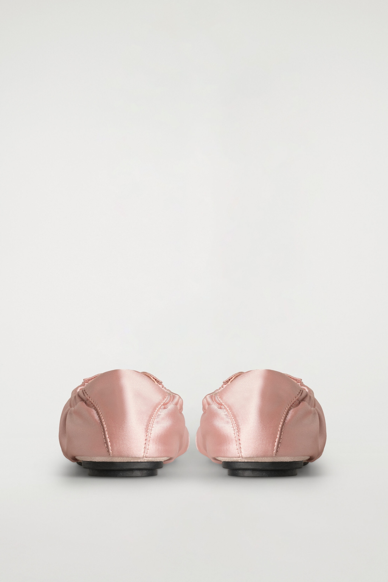 SATIN-SUEDE BALLET SNEAKERS — POWDER PINK