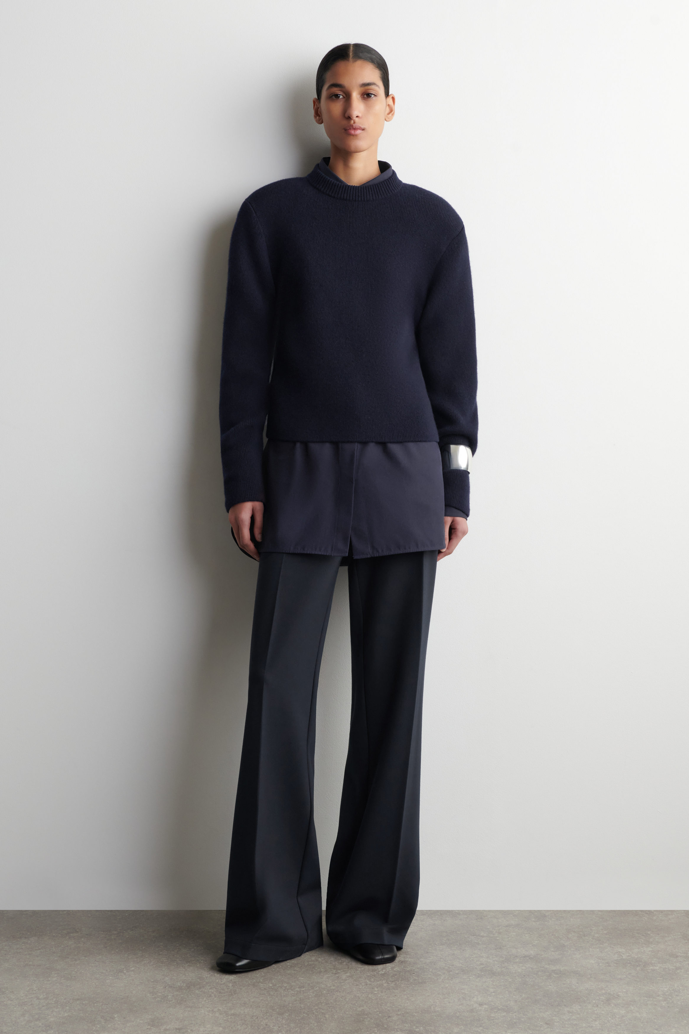 MILANO STRAIGHT-LEG PANTS - NAVY | COS US