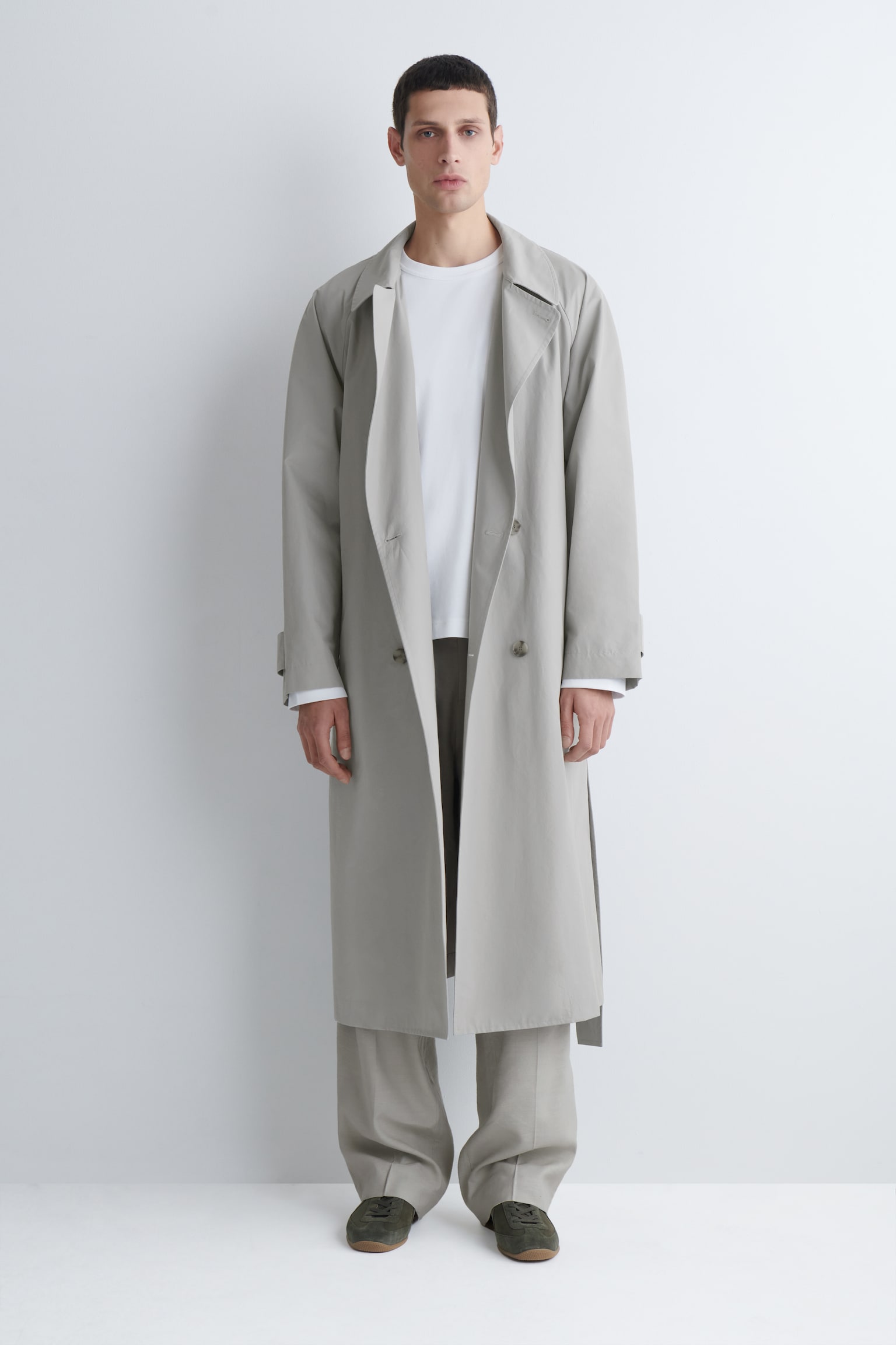 Nubuck- en suède trainers - kaki - 1