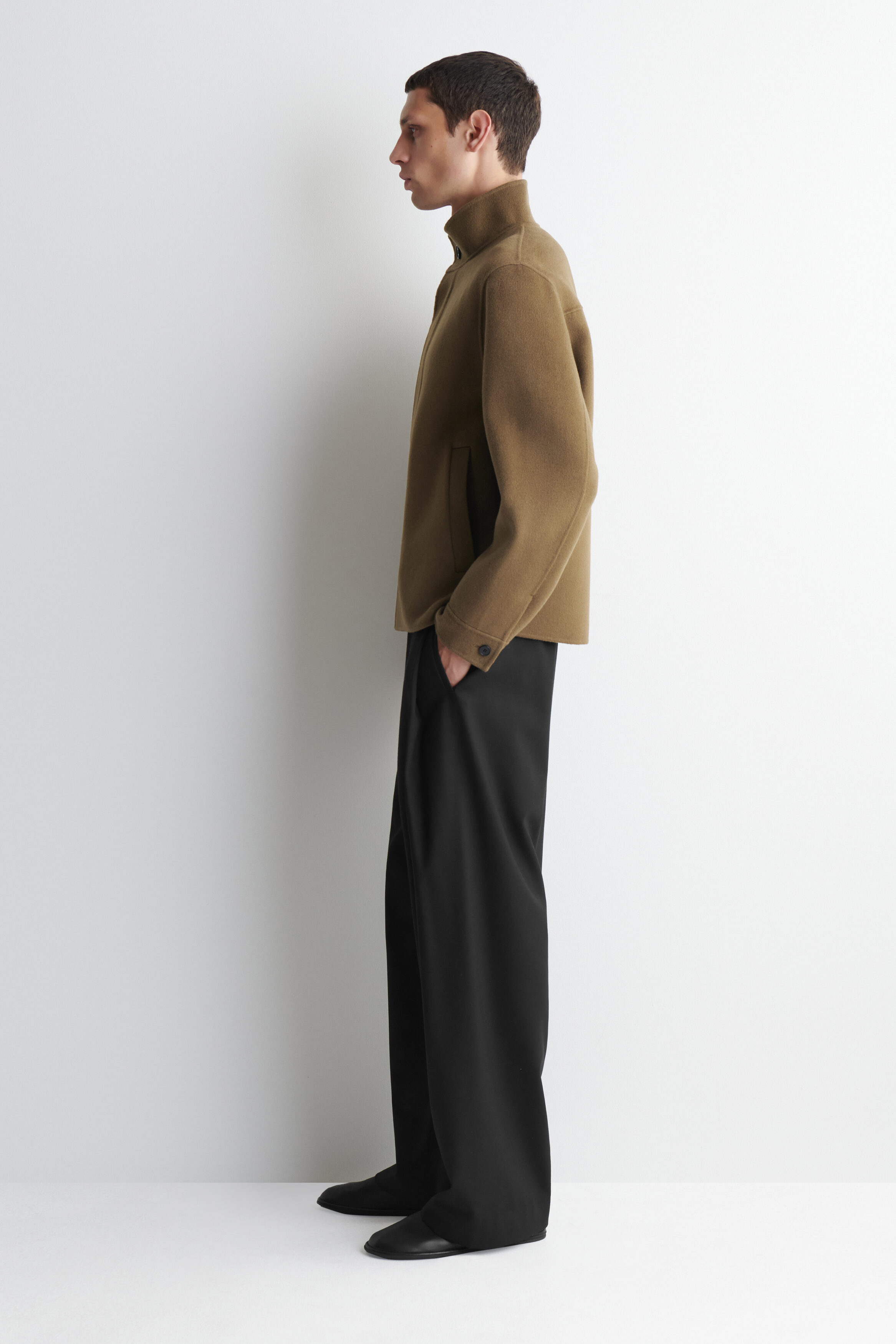 DOUBLE-FACED WOOL MOCK-NECK JACKET - thumbnail 10