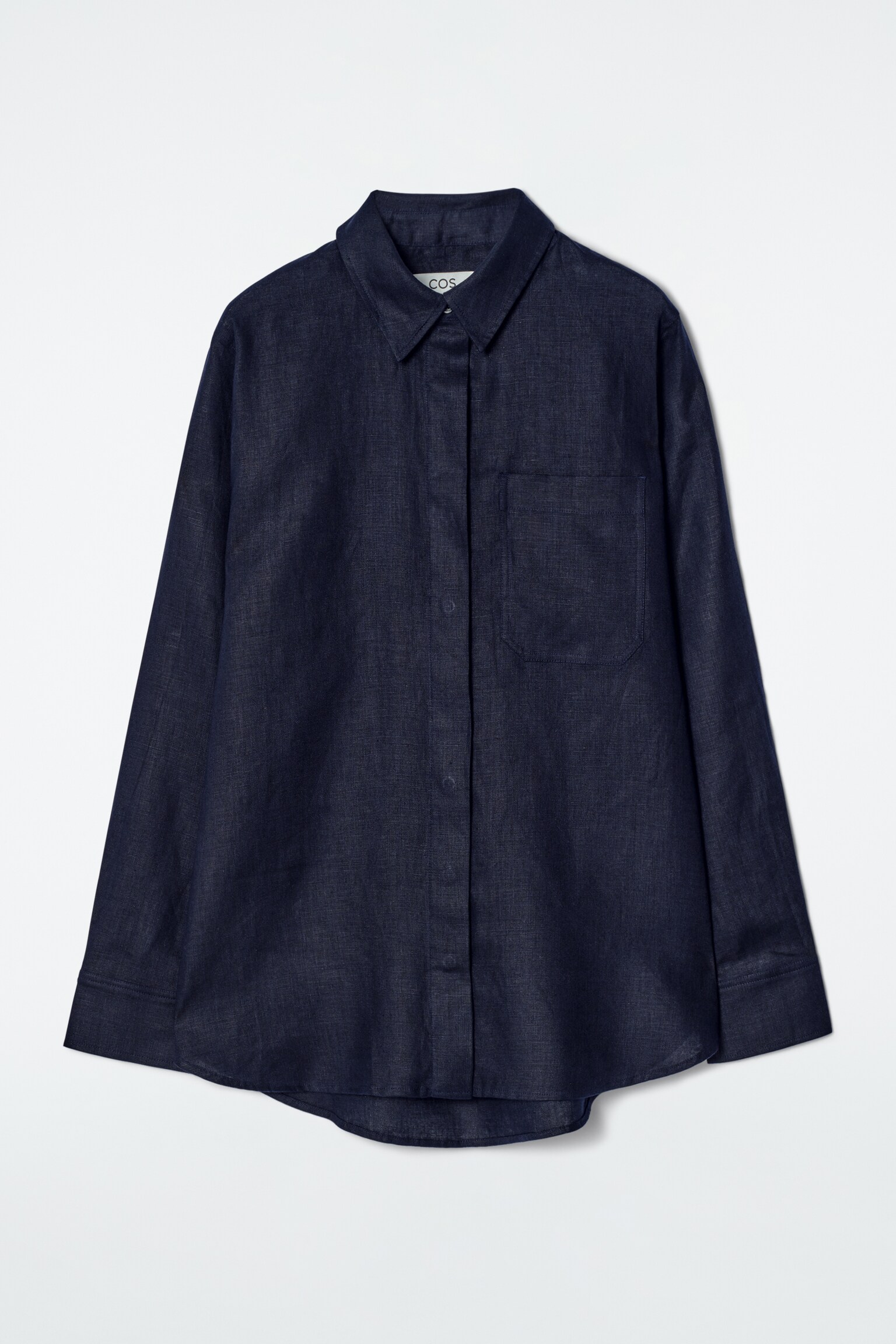 CHEMISE OVERSIZE EN LIN - BLEU MARINE/VERT PÂLE/JAUNE BEURRE/BLANC - 2