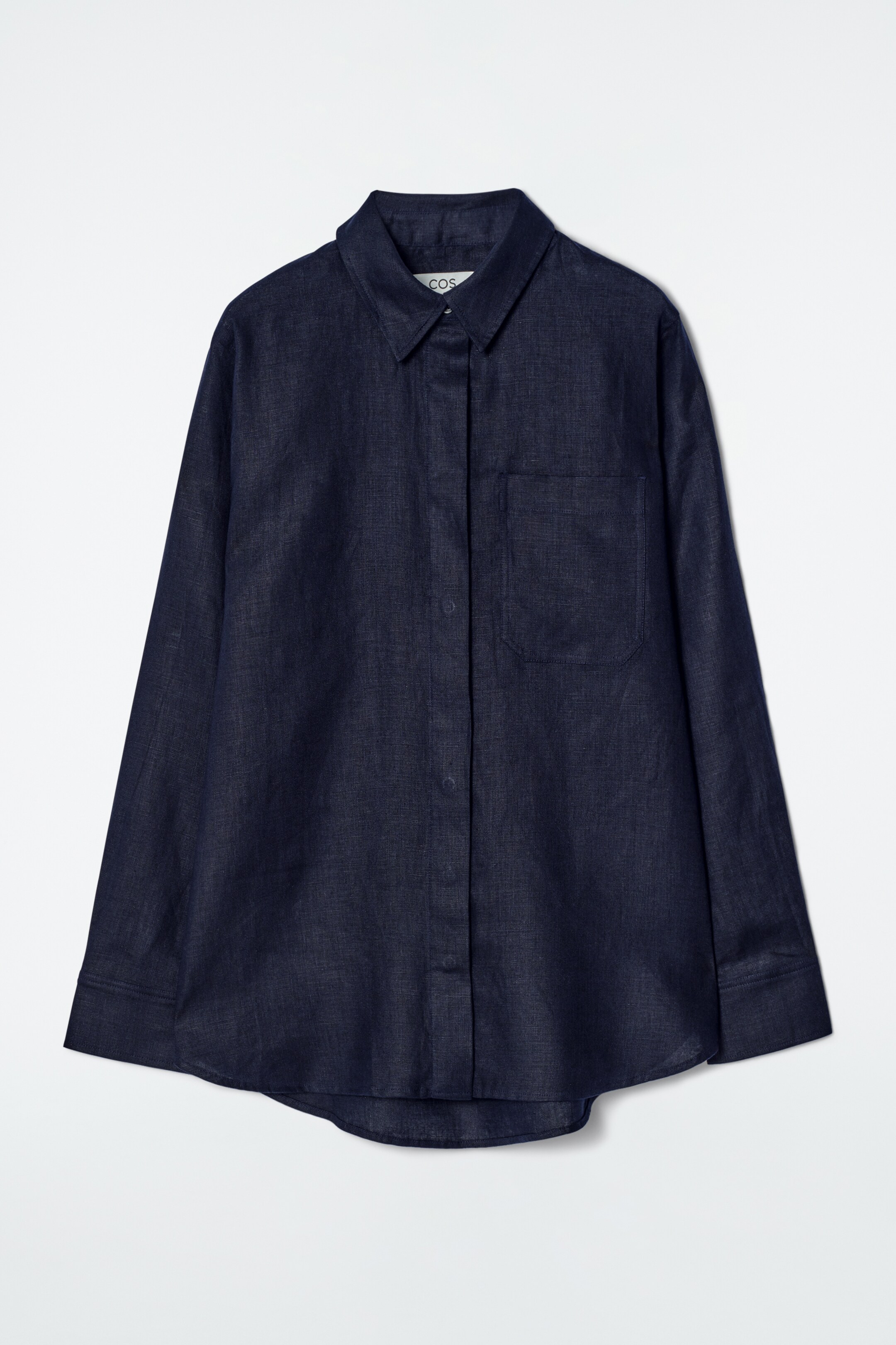 Agrandir l'image: CHEMISE OVERSIZE EN LIN - BLEU MARINE - FEMME | H&M FR 5