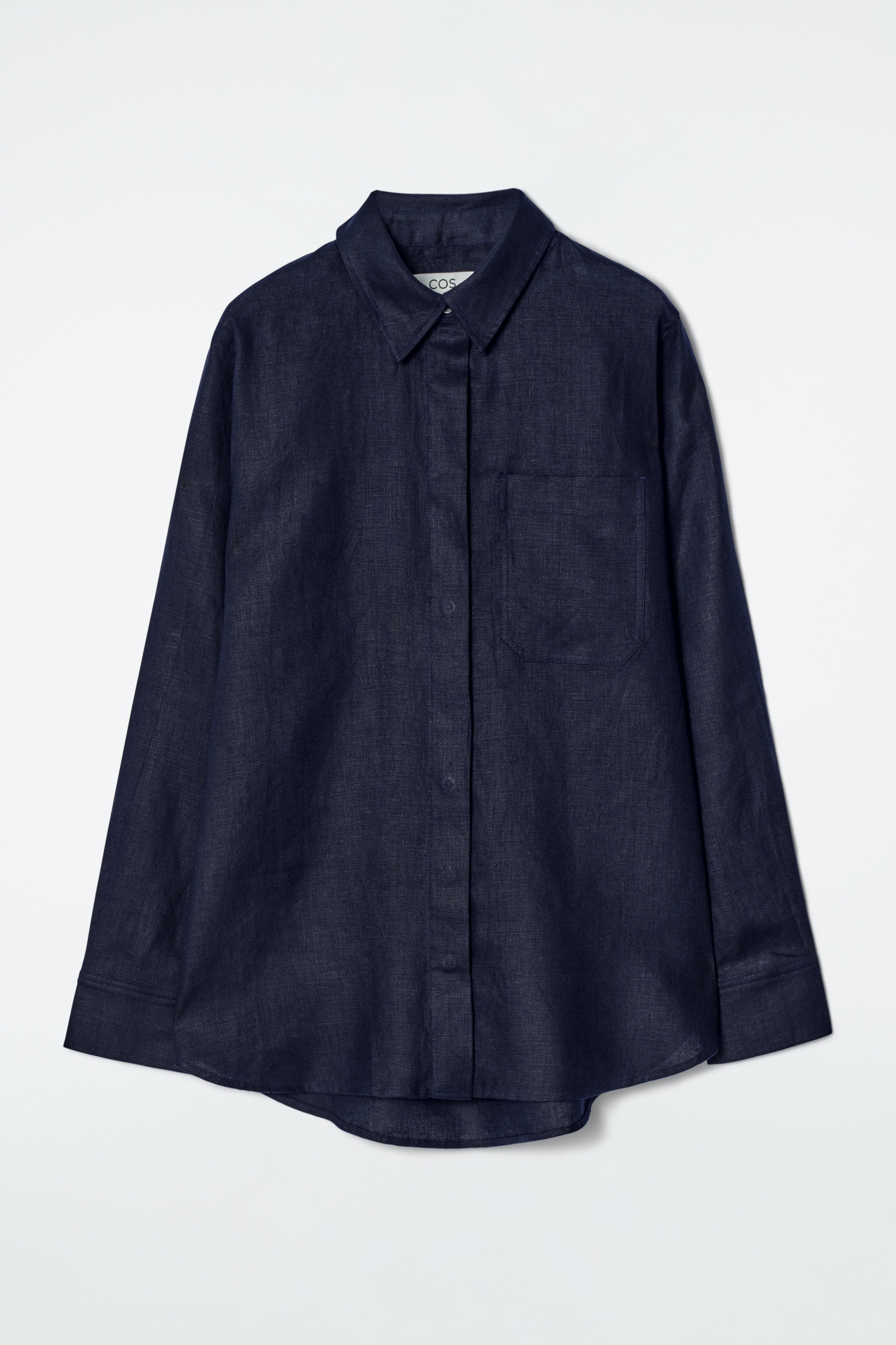 Größeres Bild anzeigen: OVERSIZED-HEMD AUS LEINEN - NAVYBLAU - Ladies | H&M AT 5