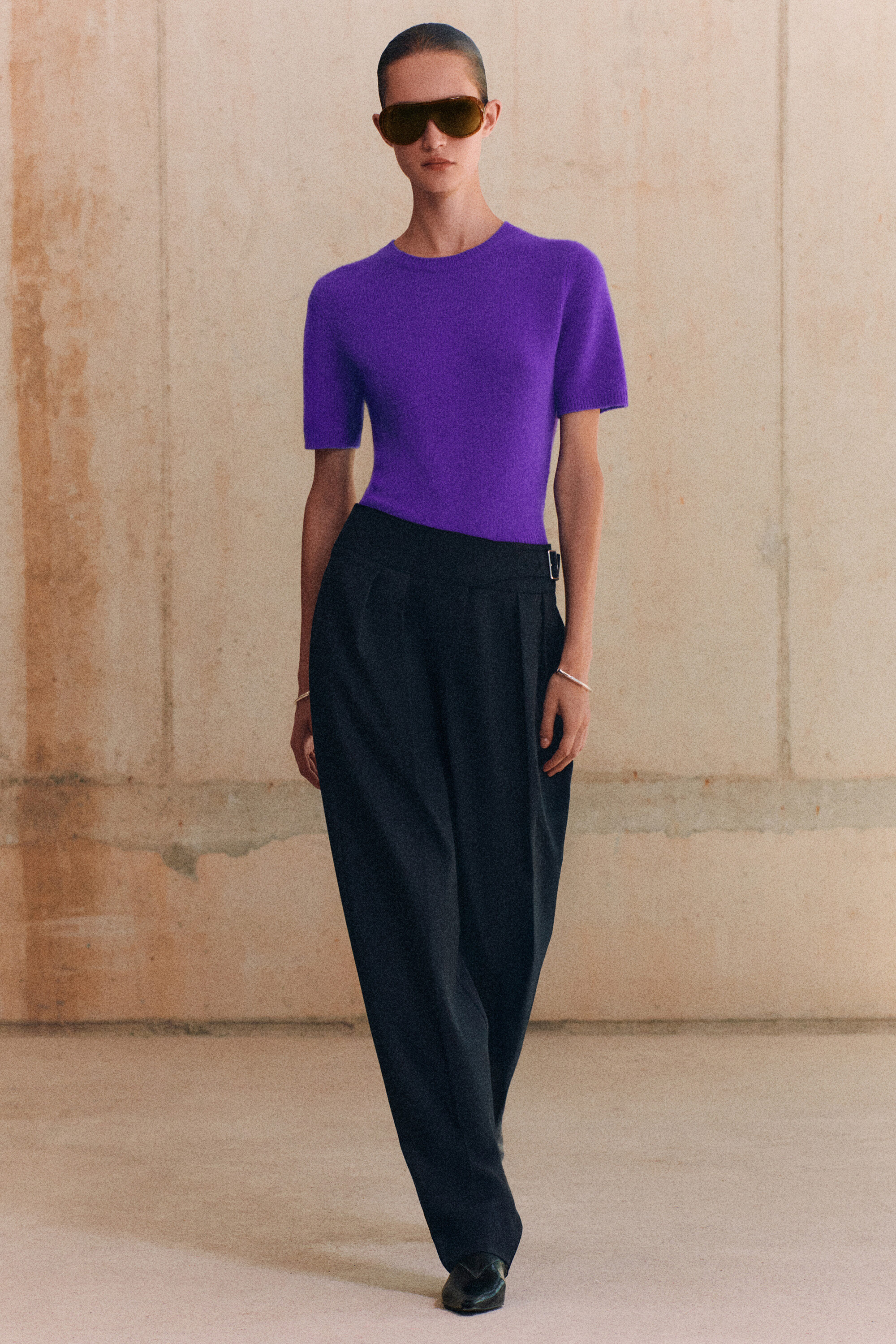 CASHMERE T-SHIRT - PURPLE | COS US