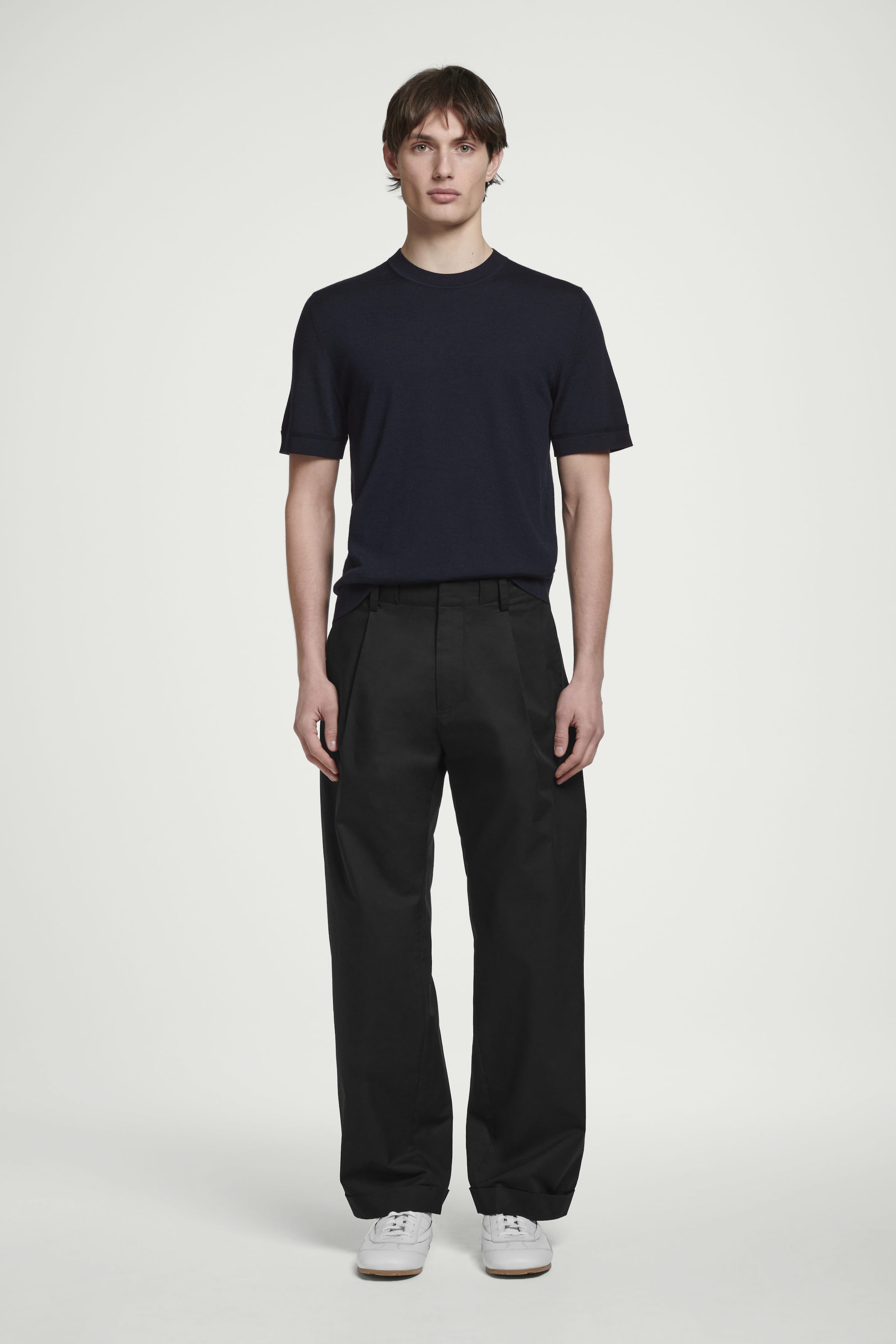 SLIM-FIT MERINO WOOL KNITTED T-SHIRT