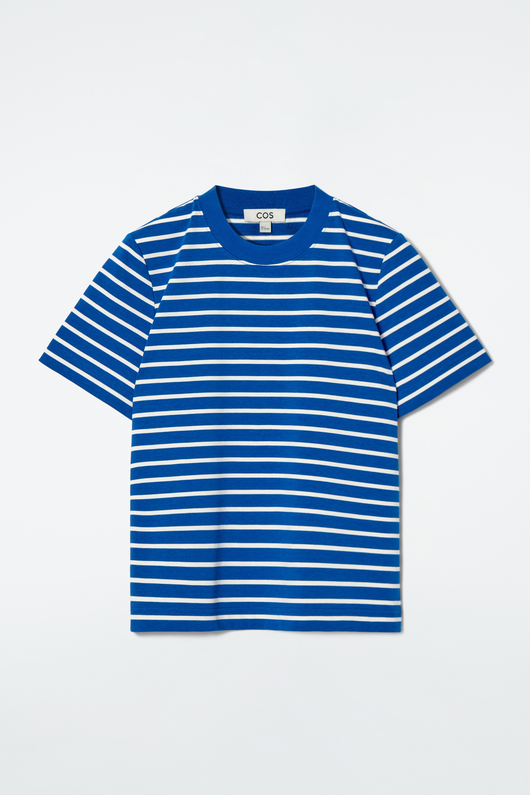 Agrandir l'image: T-SHIRT REGULAR ÉLÉGANT - BLEU / RAYÉ - FEMME | H&M CH 6