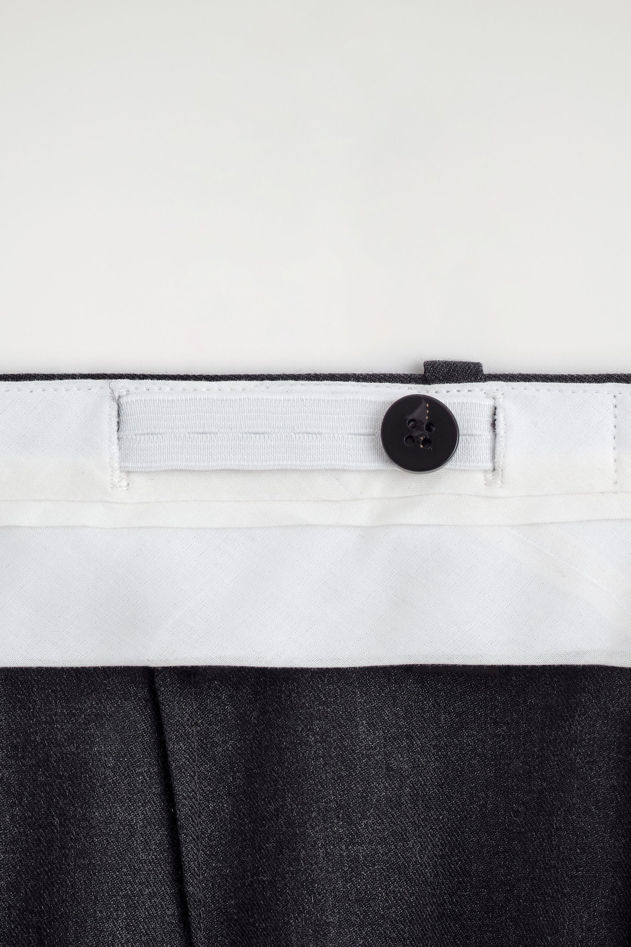 RELAXED TWILL WIDE-LEG PANTS — DARK GRAY