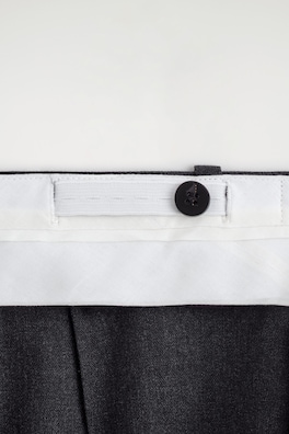 RELAXED TWILL WIDE-LEG PANTS — DARK GRAY 7