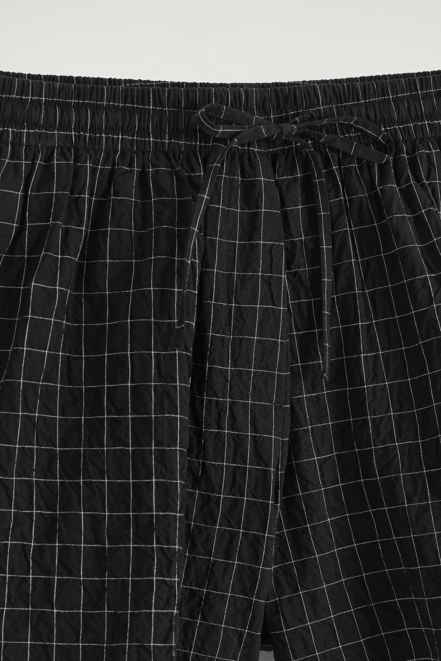 PANTALÓN CORTO DE CUADROS DE ALGODÓN - NEGRO/A CUADROS - 5
