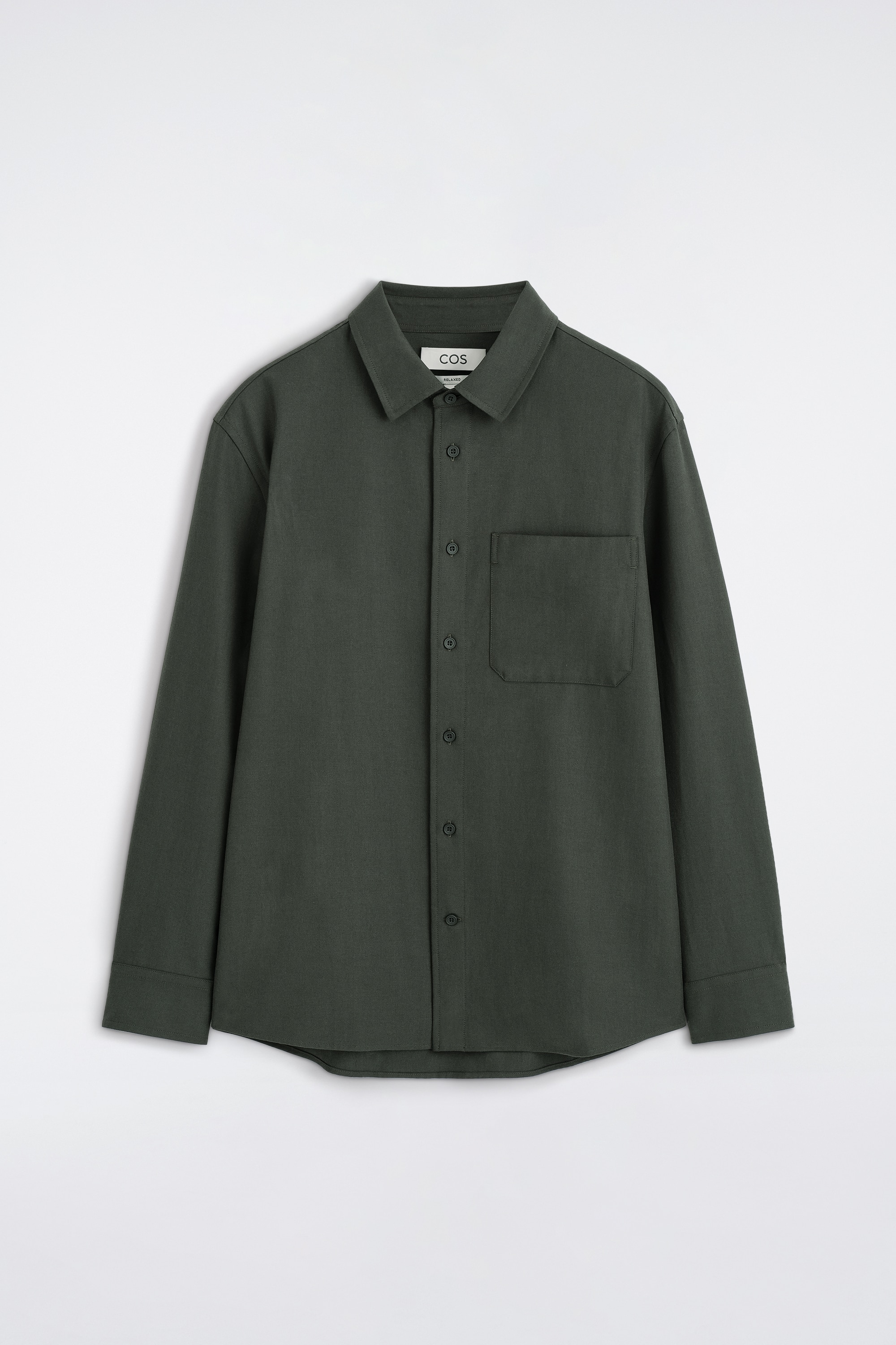 CHEMISE DÉCONTRACTÉE EN SERGÉ - VERT FONCÉ/ROUGE ARGILE
