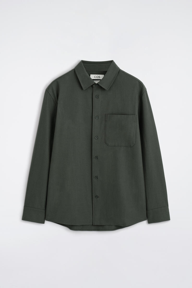 Relaxed Twill Shirt in Green