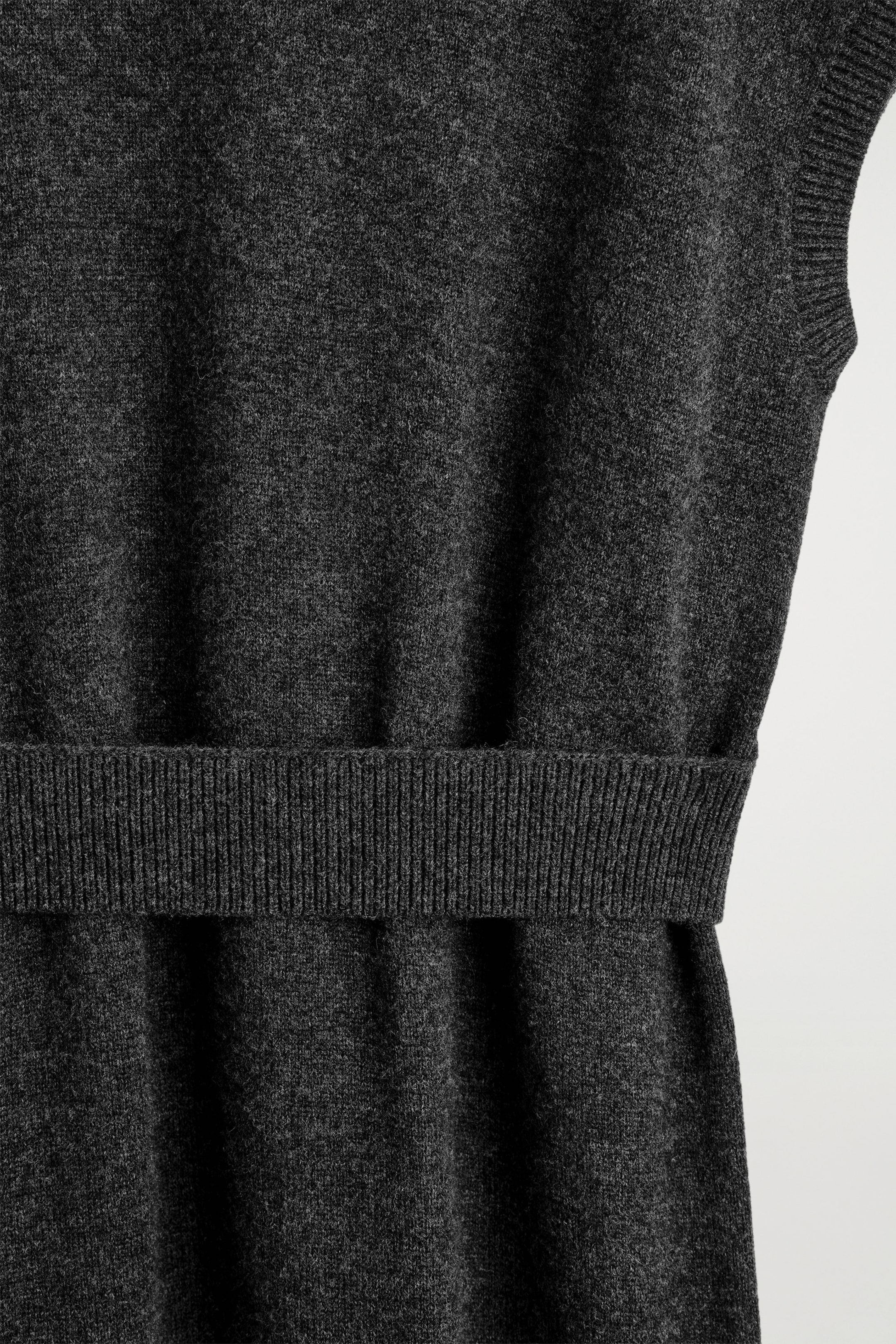 BELT-DETAIL MERINO WOOL FUNNEL-NECK DRESS