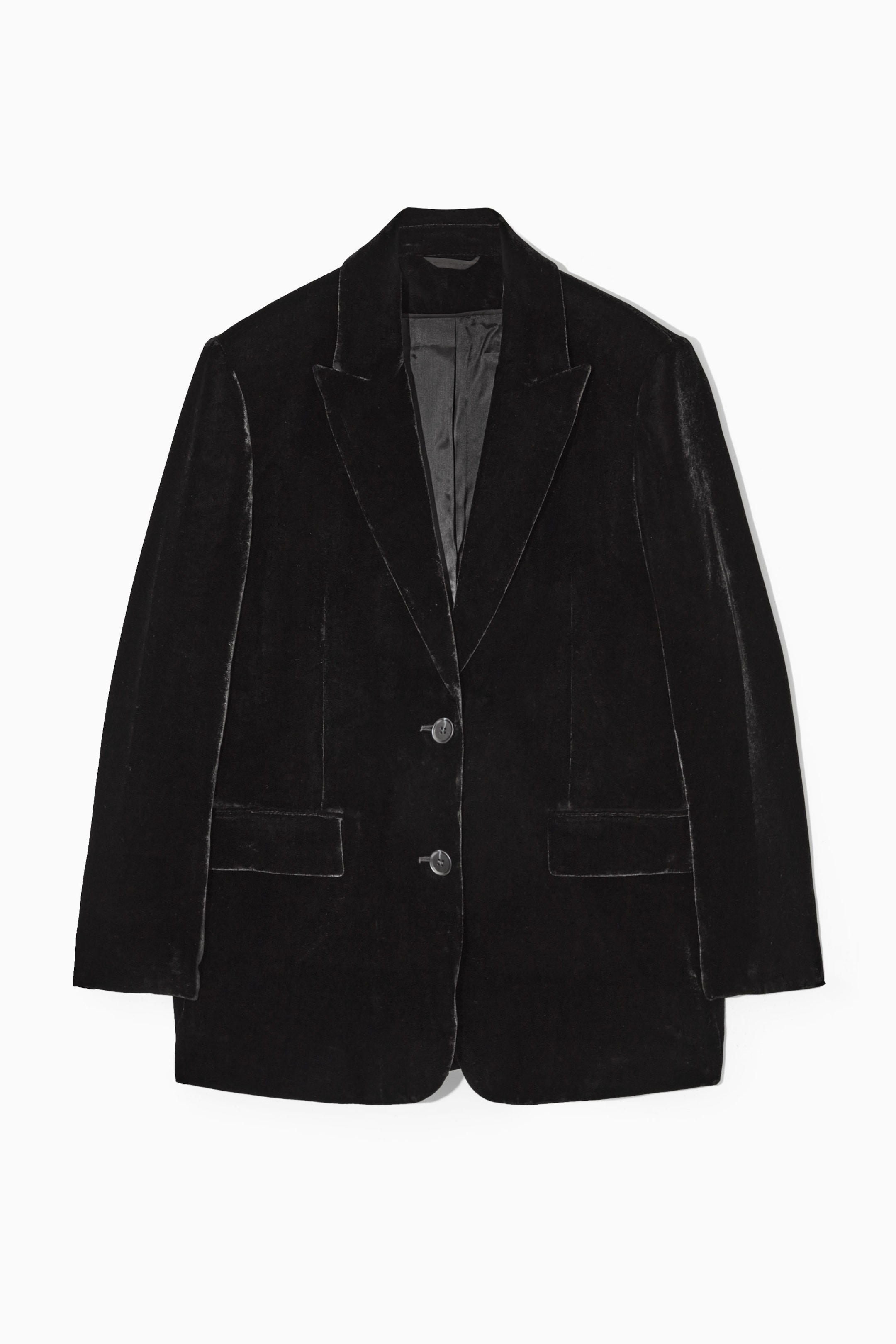 REGULAR SILK-BLEND VELVET BLAZER