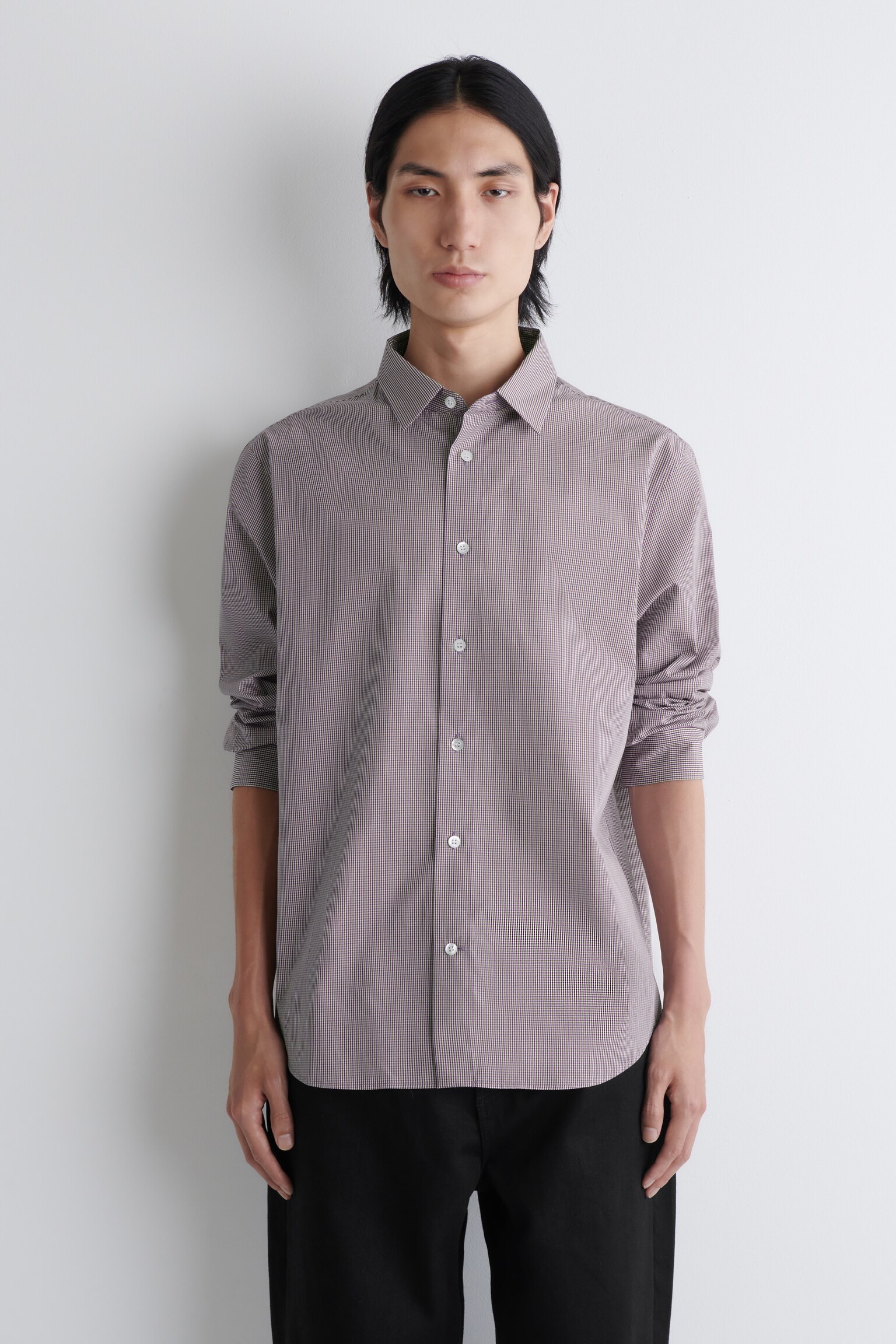 CAMISA DE POPELINA DE CUADROS RELAXED FIT - ROJO / AZUL / CUADROS