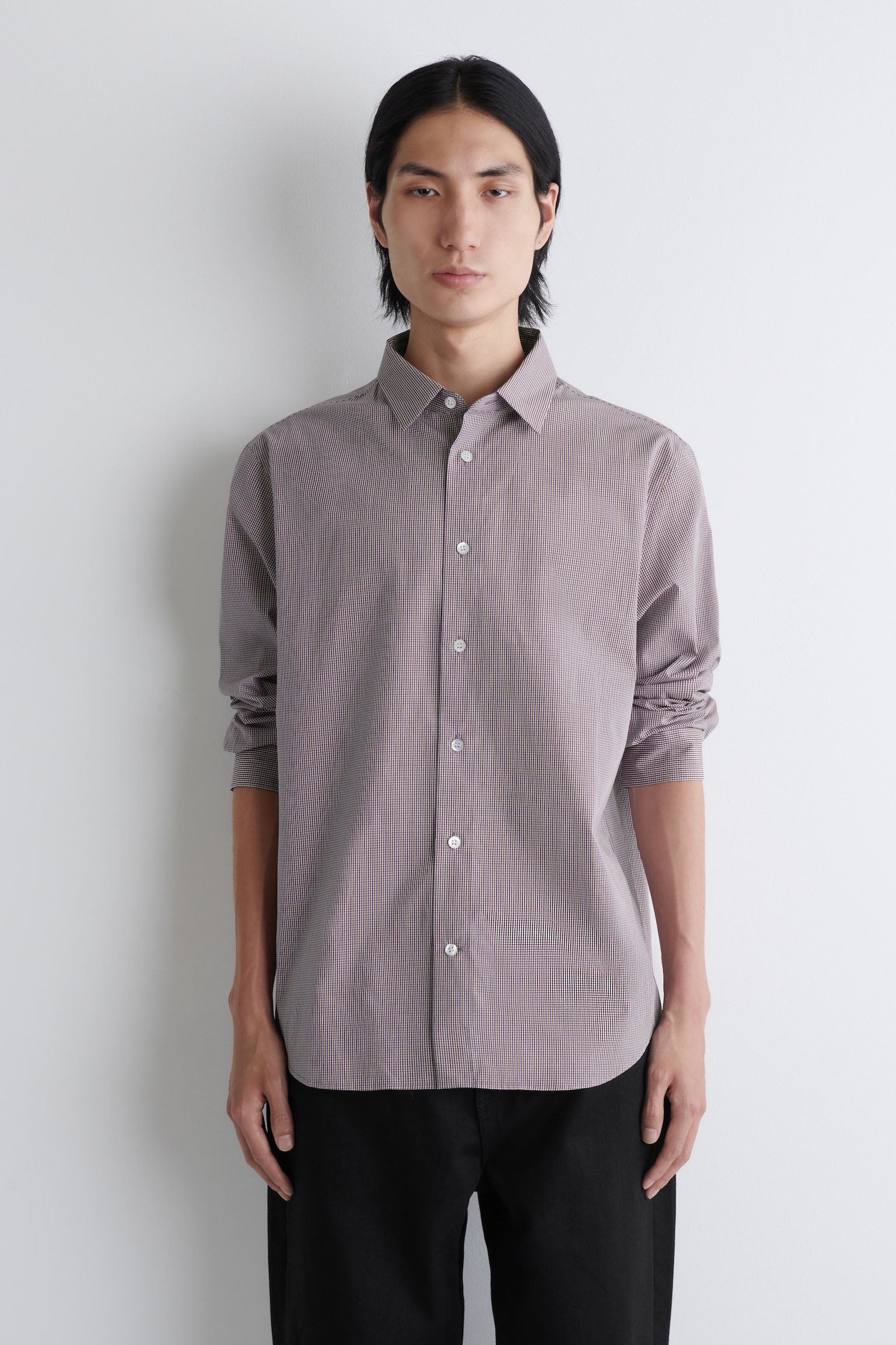 CAMISA DE POPELINA DE CUADROS RELAXED FIT - ROJO / AZUL / CUADROS