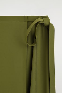 SARONG WRAP SKIRT — KHAKI 5