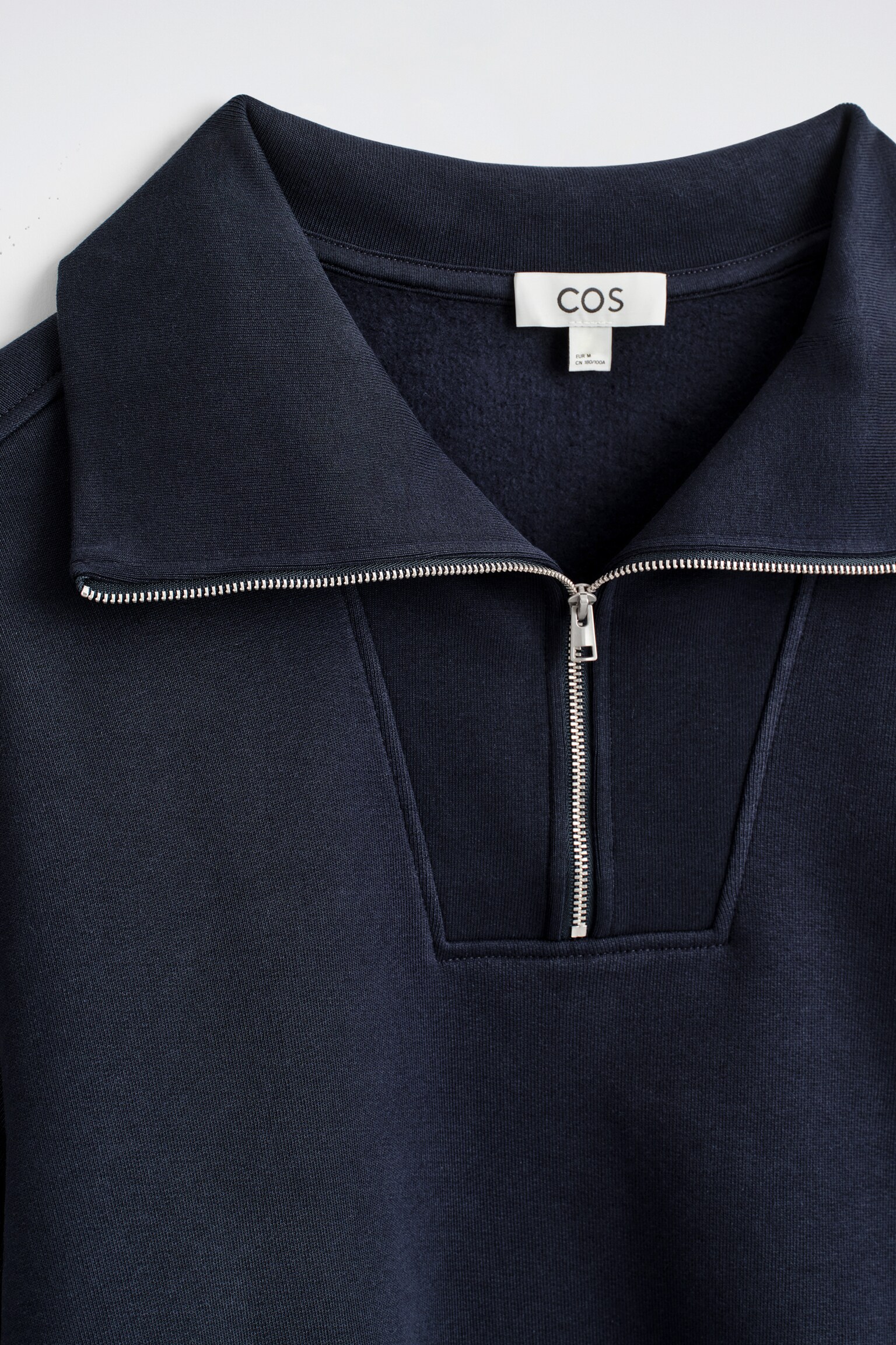 JERSEY DE CUELLO ALTO CON CREMALLERA - AZUL MARINO/MARRÓN OSCURO - 5