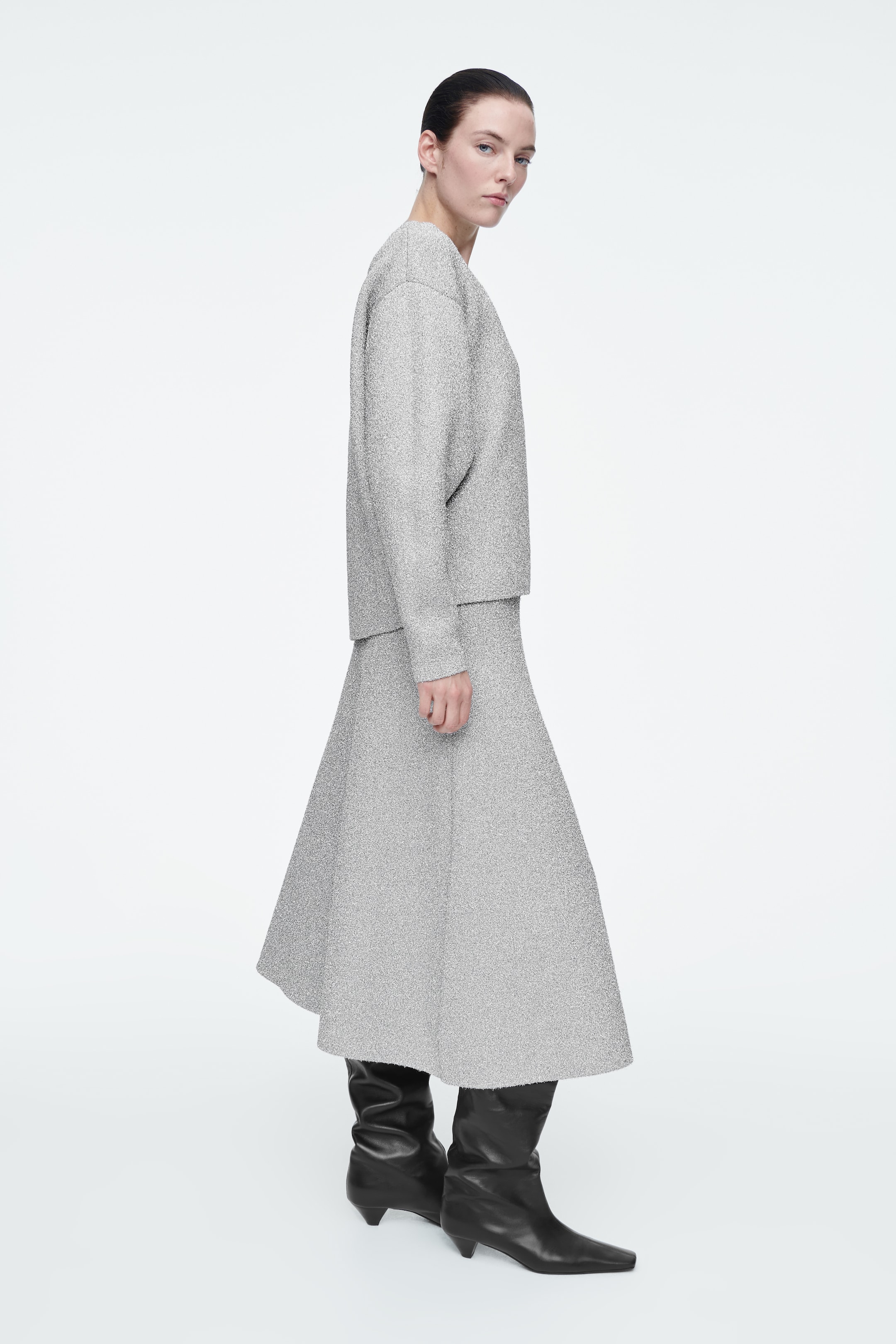 View larger image: OVERSIZED SPARKLY MERINO WOOL JUMPER - SILVER - Ladies | H&M GB 3