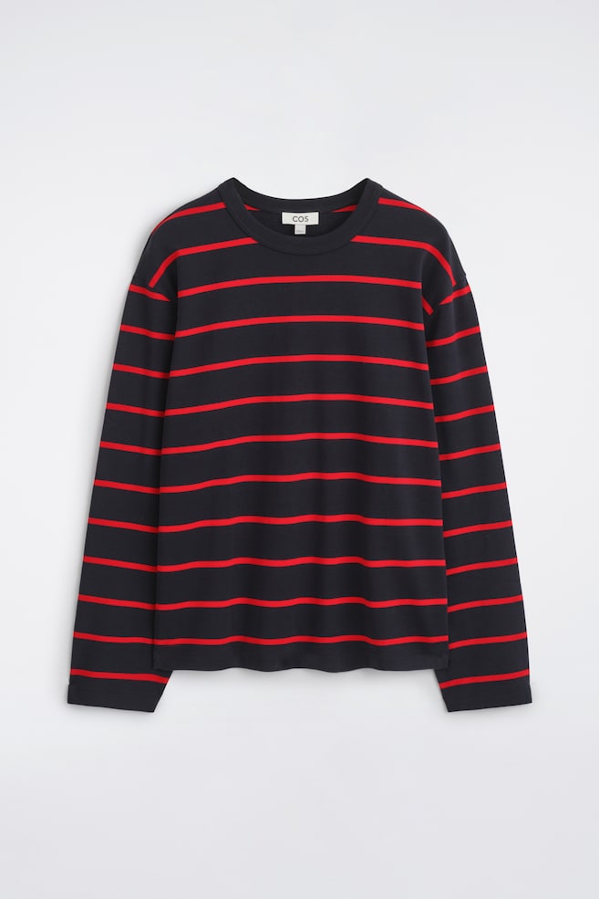 LOCKERES LANGARMSHIRT AUS JERSEY - NAVYBLAU/ROT/GESTREIFT/WEISS/SCHWARZ/SCHWARZ/WEISS/GESTREIFT - 1
