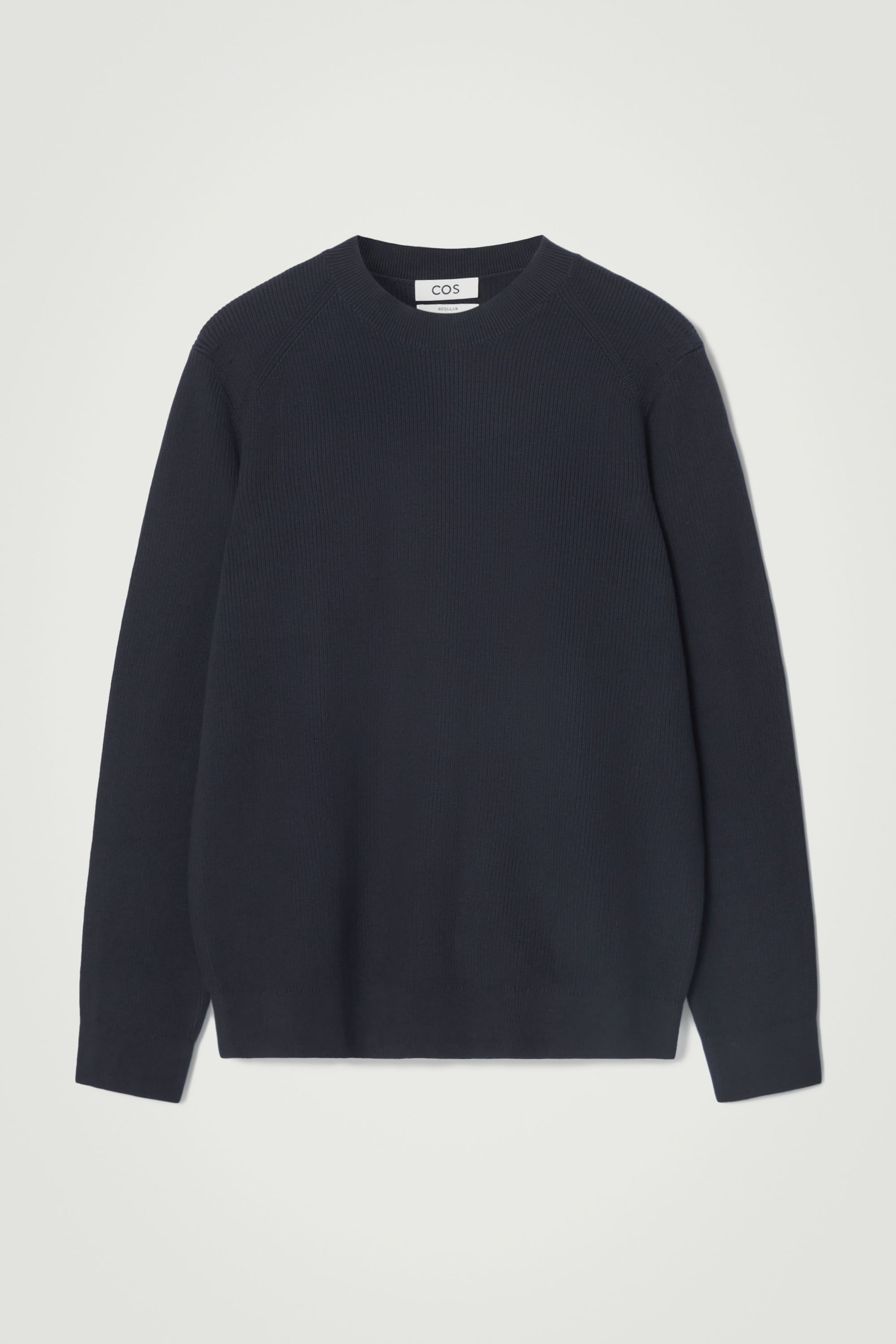 PULL REGULAR EN MAILLE DE COTON CÔTELÉE