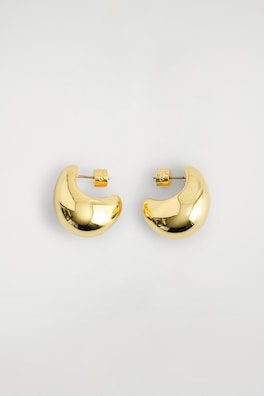 CURVED DOMED EARRINGS — GOLD 3
