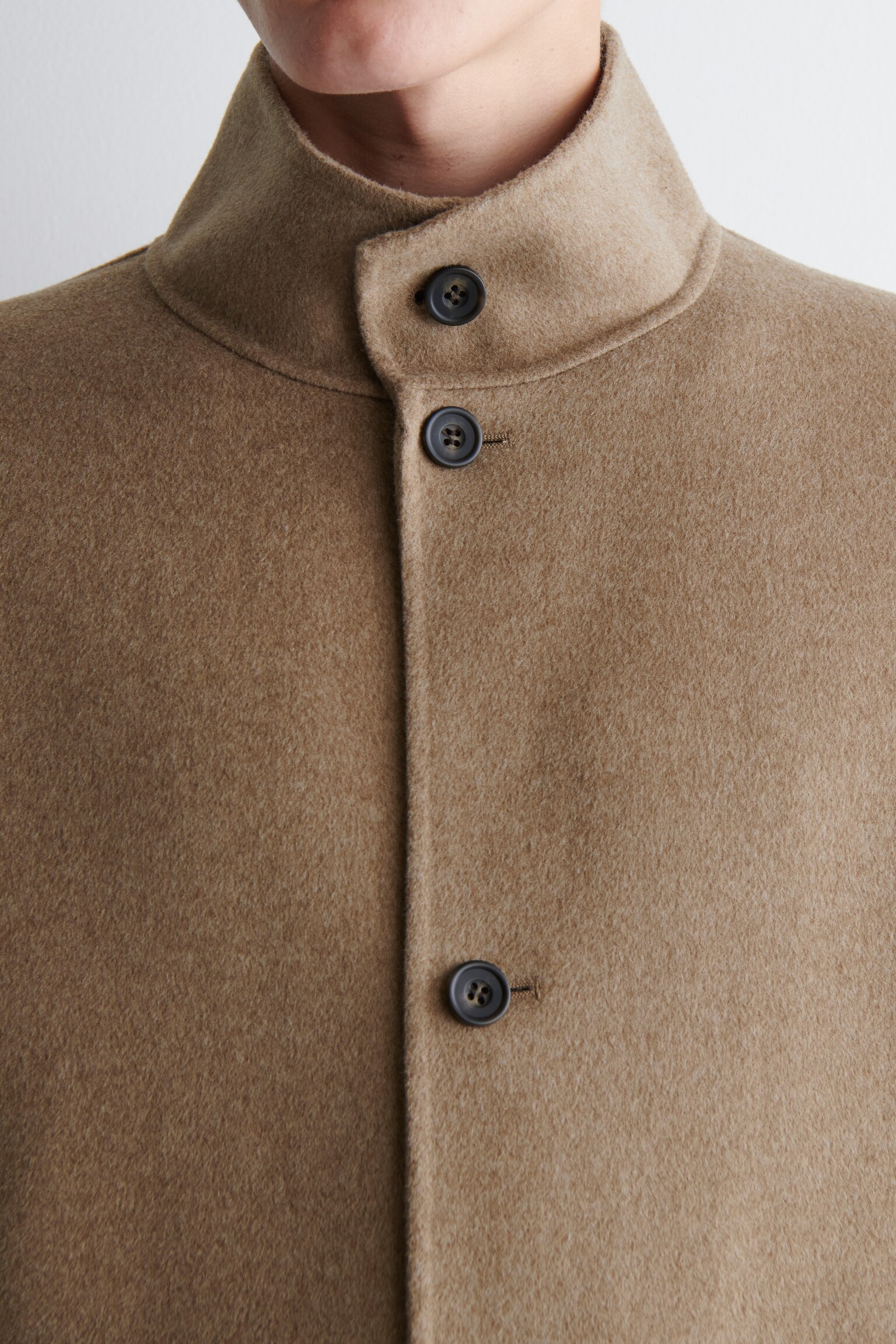 CHAQUETA HARRINGTON DE LANA - CAMEL/MARRÓN OSCURO - 5