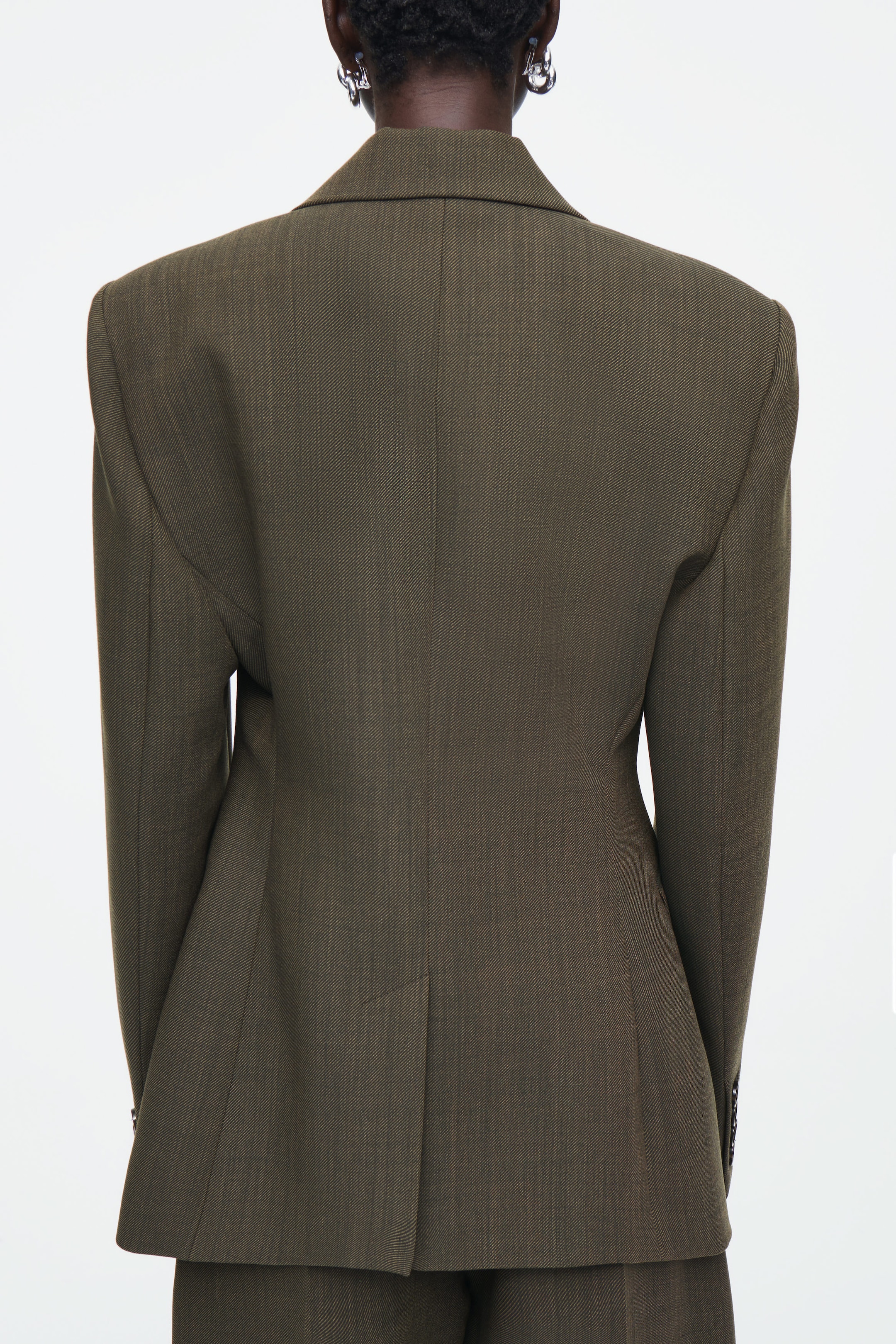 SLIM WAISTED DOUBLE-BREASTED WOOL BLAZER