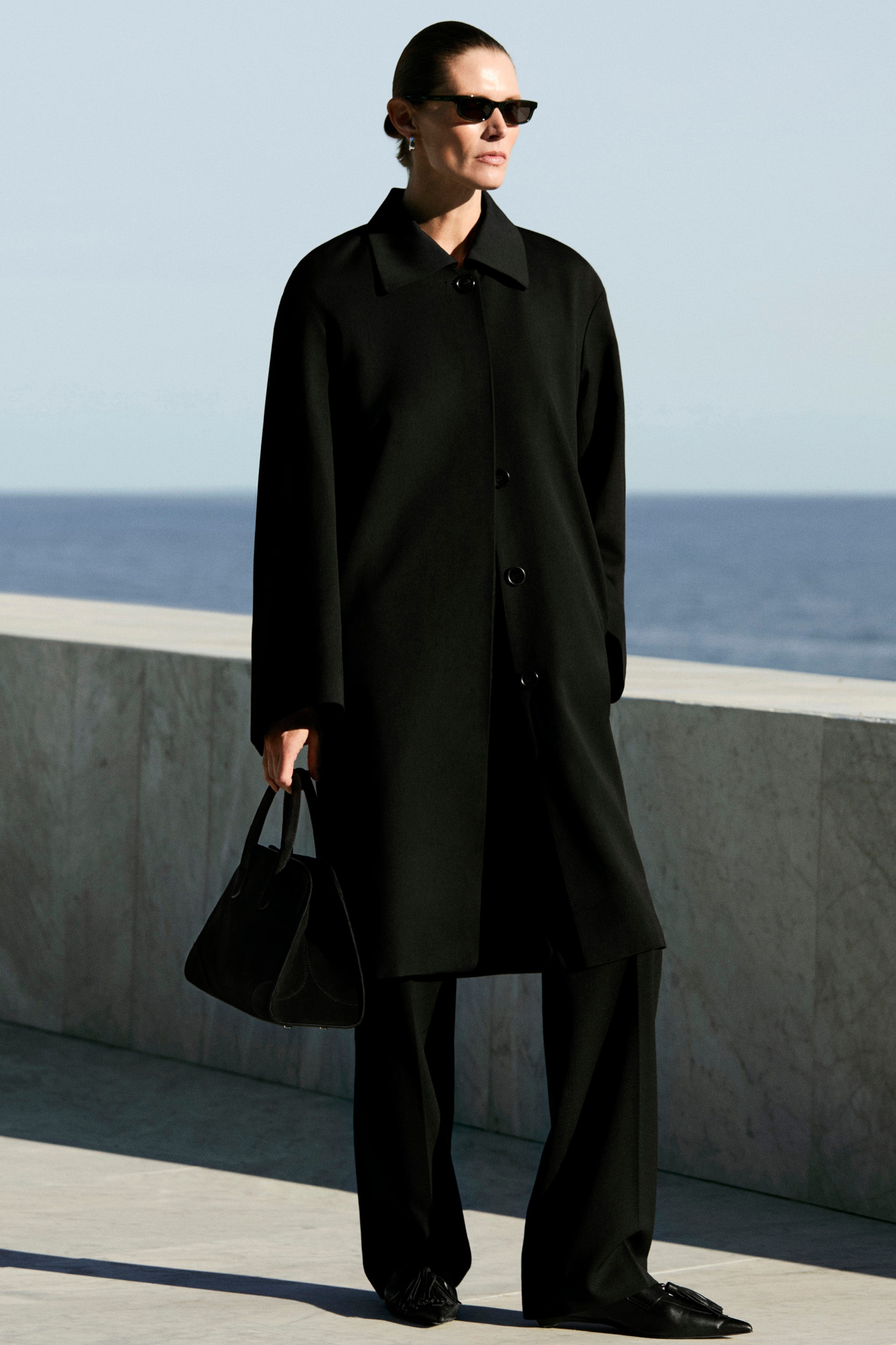 SINGLE-BREASTED CAR COAT