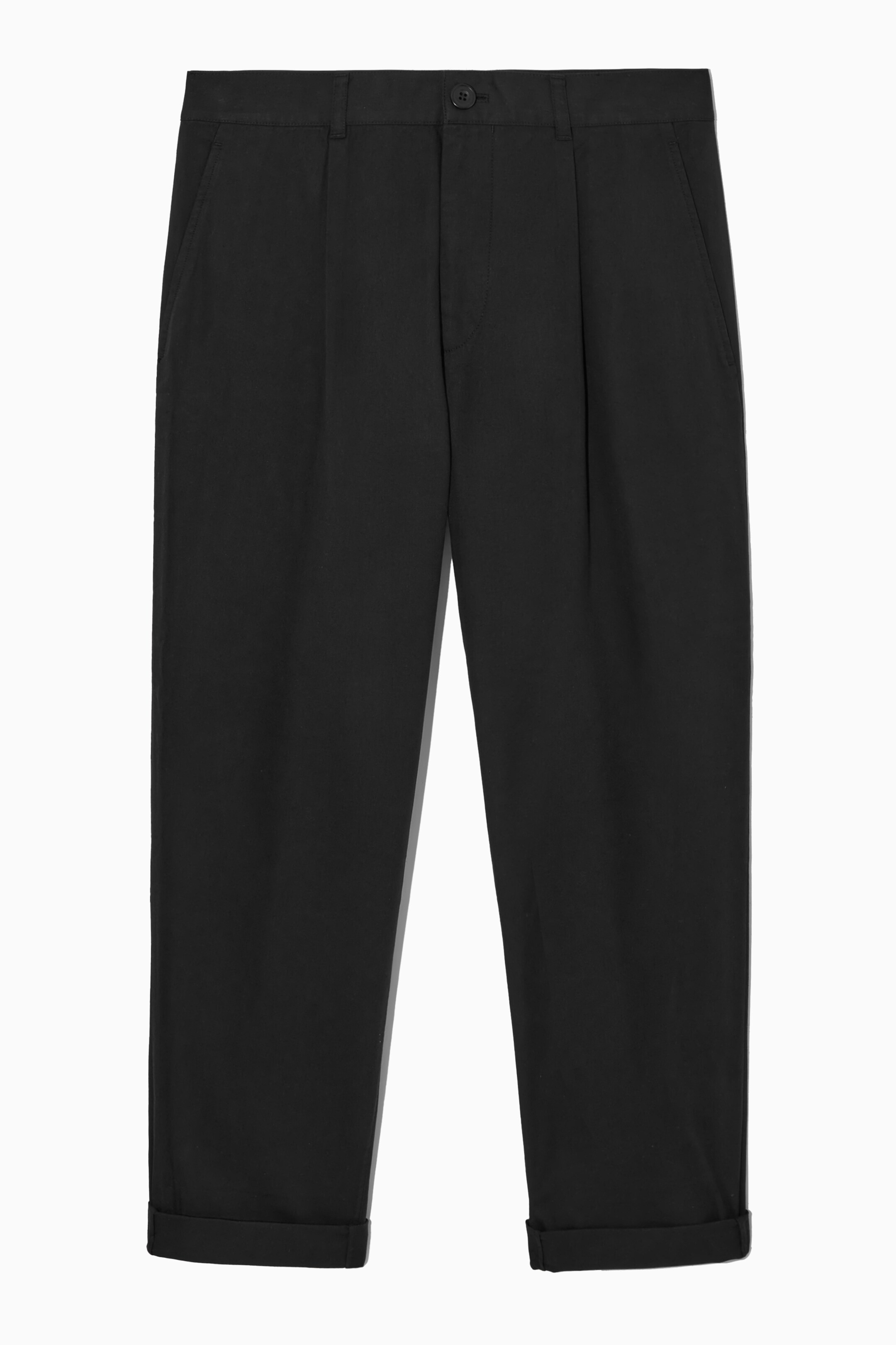 Se større billede: REGULAR-FIT TAPERED TWILL CHINOS - BLACK - HERRE | H&M DK 1
