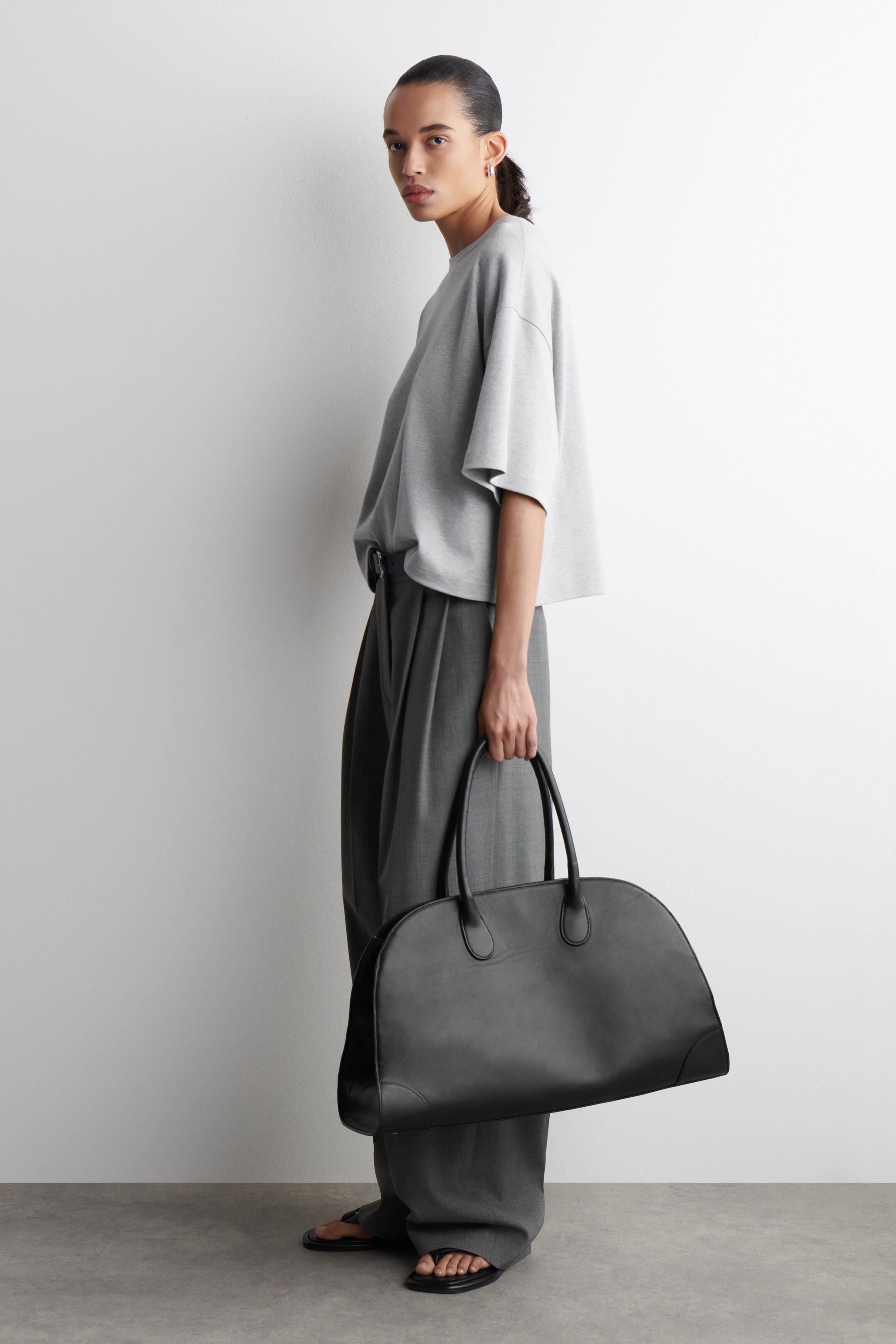 Ingrandisci l'immagine: OVERSIZED BOXY T-SHIRT - GREY MÉLANGE - DONNA | H&M CH 4