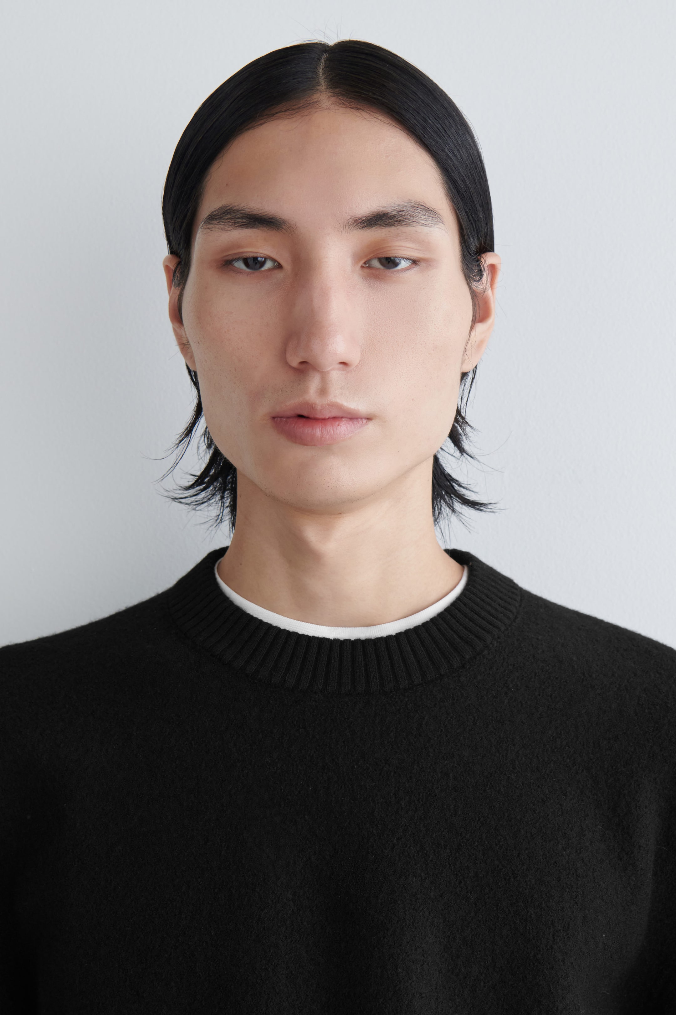 BOILED-WOOL CREW-NECK JUMPER