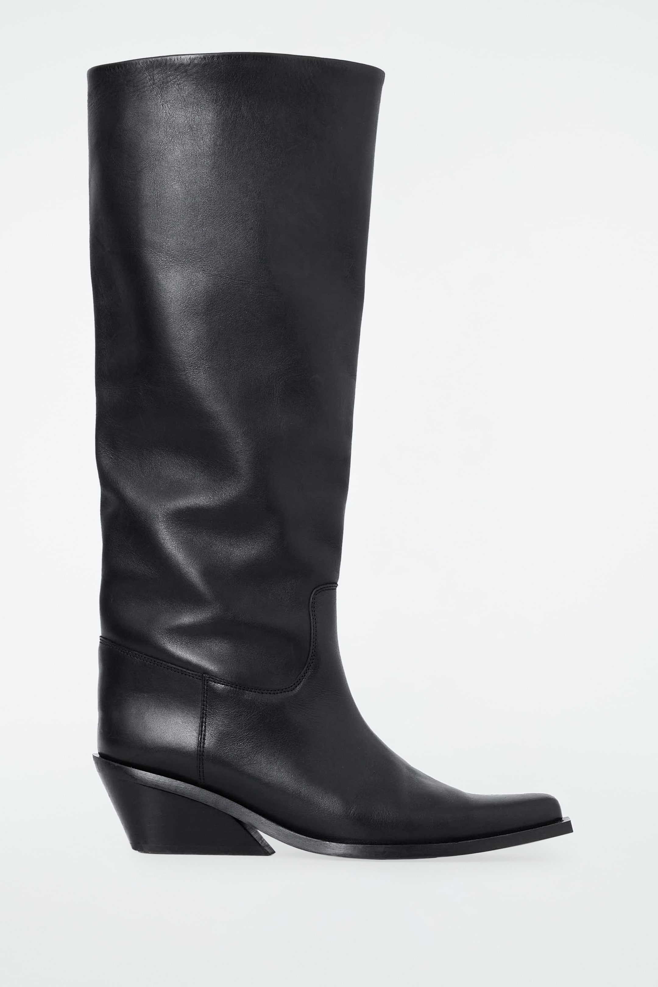 Visa större bild: KNÄHÖGA COWBOYBOOTS I LÄDER - SVART - DAM | H&M SE 1