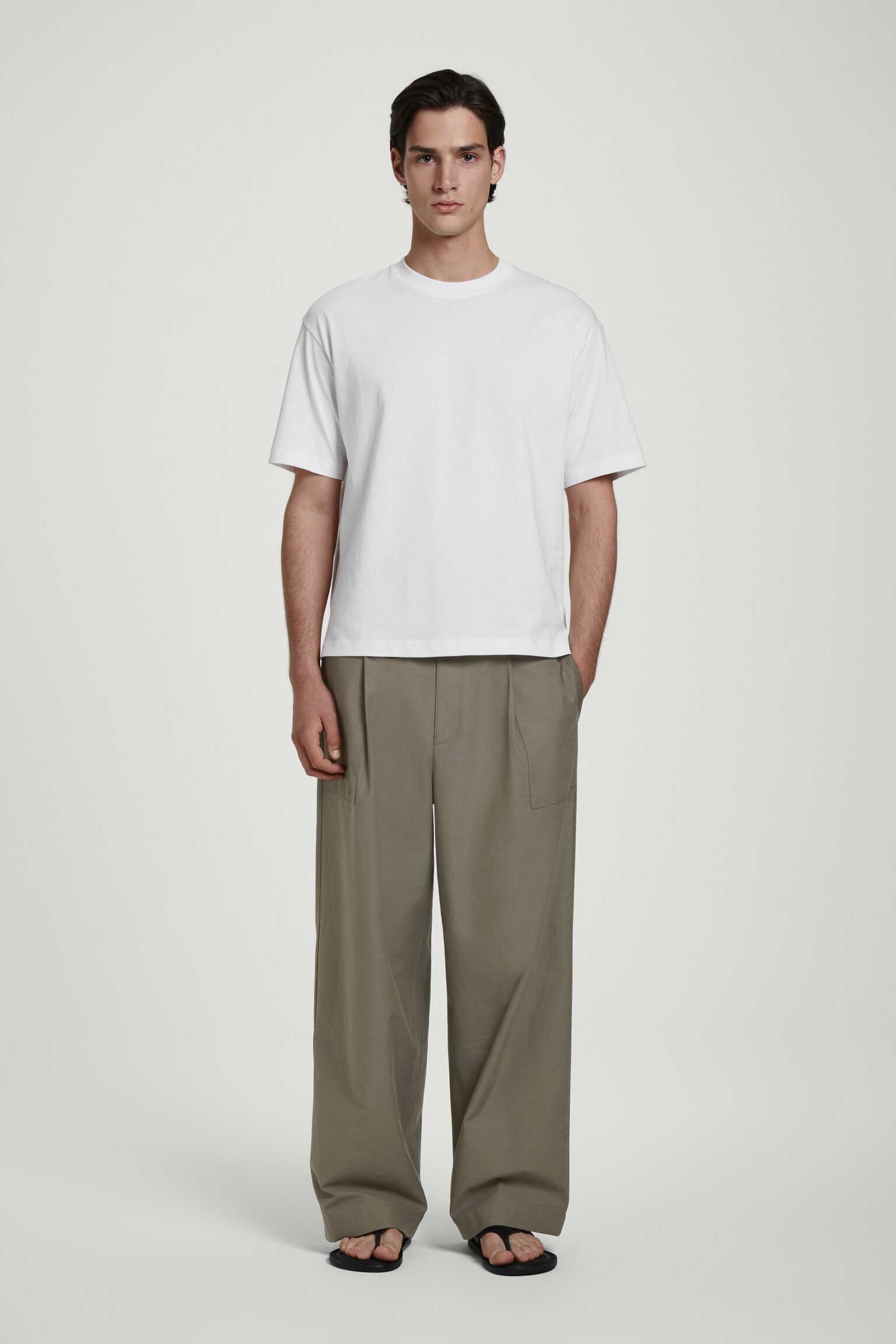 CAMISETA DE ALGODÓN LIGERO RELAXED FIT - BLANCO/NEGRO/AZUL MARINO/BLANCO/AZUL/AZUL OSCURO/GRIS CLARO/VERDE - 4