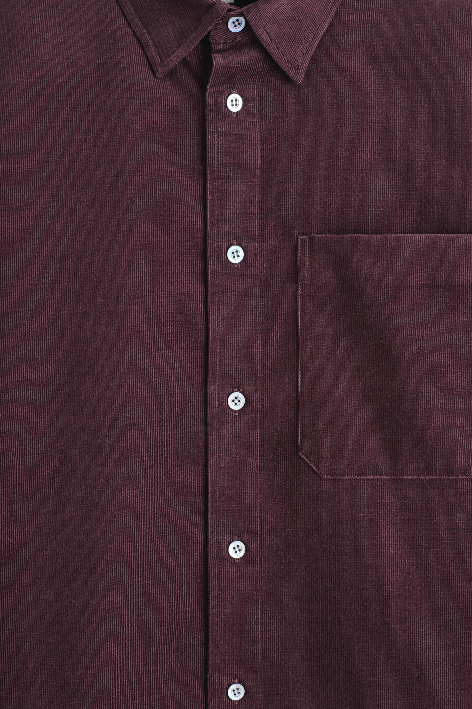 CHEMISE DÉCONTRACTÉE EN VELOURS CÔTELÉ - BORDEAUX/BEIGE/KAKI FONCÉ / IMPRIMÉ - 4