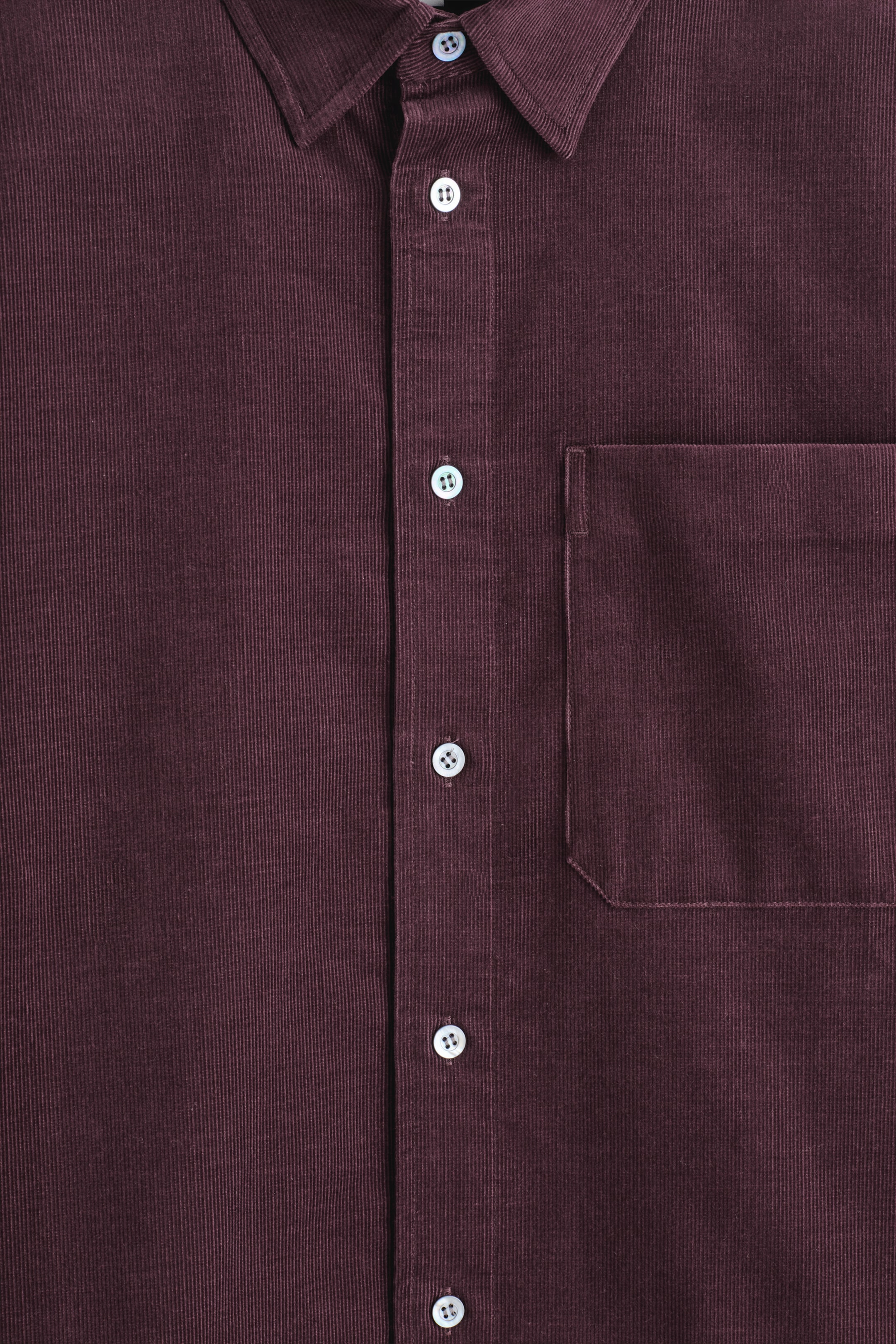 Agrandir l'image: CHEMISE DÉCONTRACTÉE EN VELOURS CÔTELÉ - BORDEAUX - HOMME | H&M BE 7