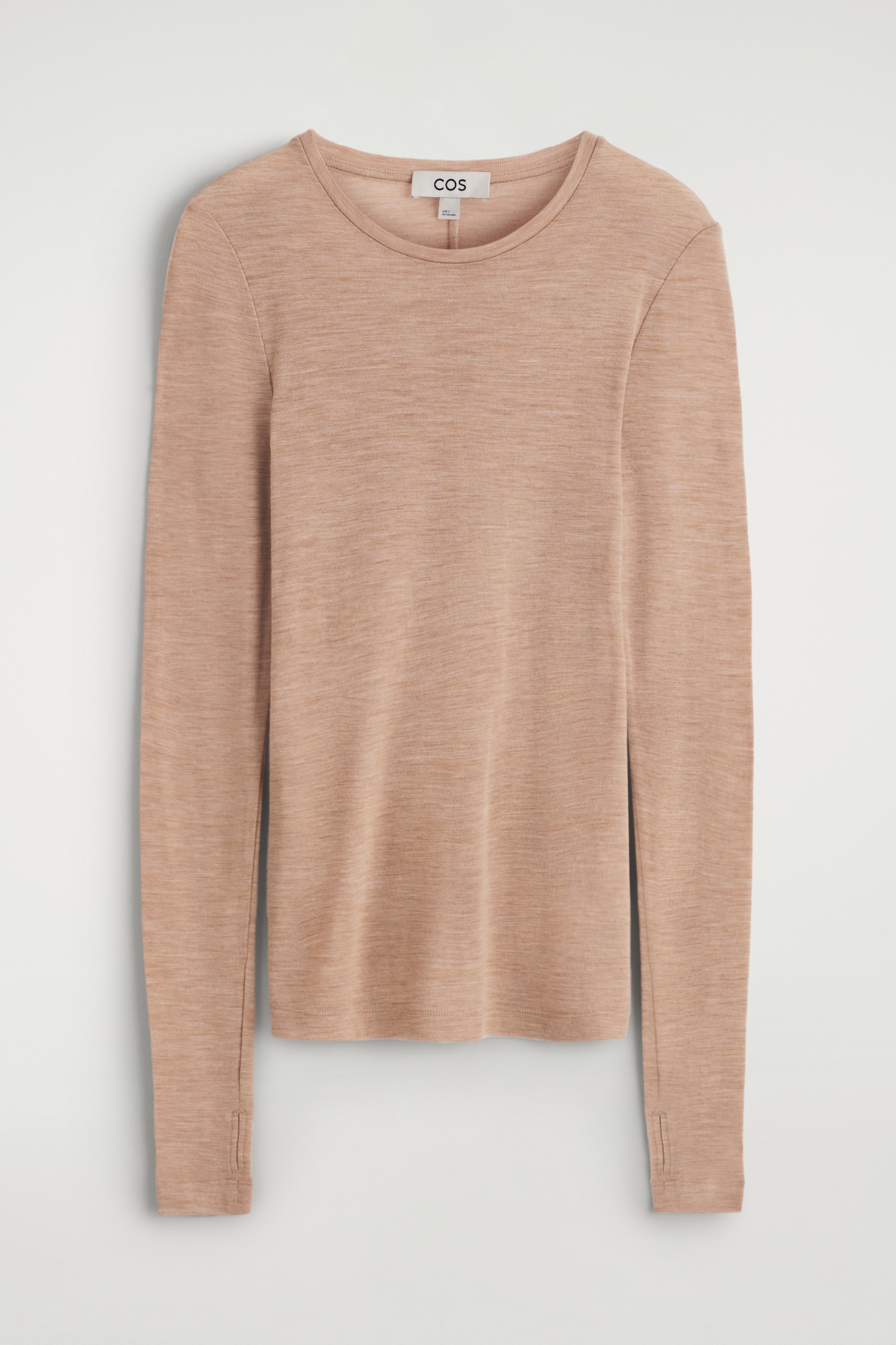 TOP SLIM DIN LÂNĂ MERINO - Camel mélange/MARINĂ/GRI MELANJAT - 2