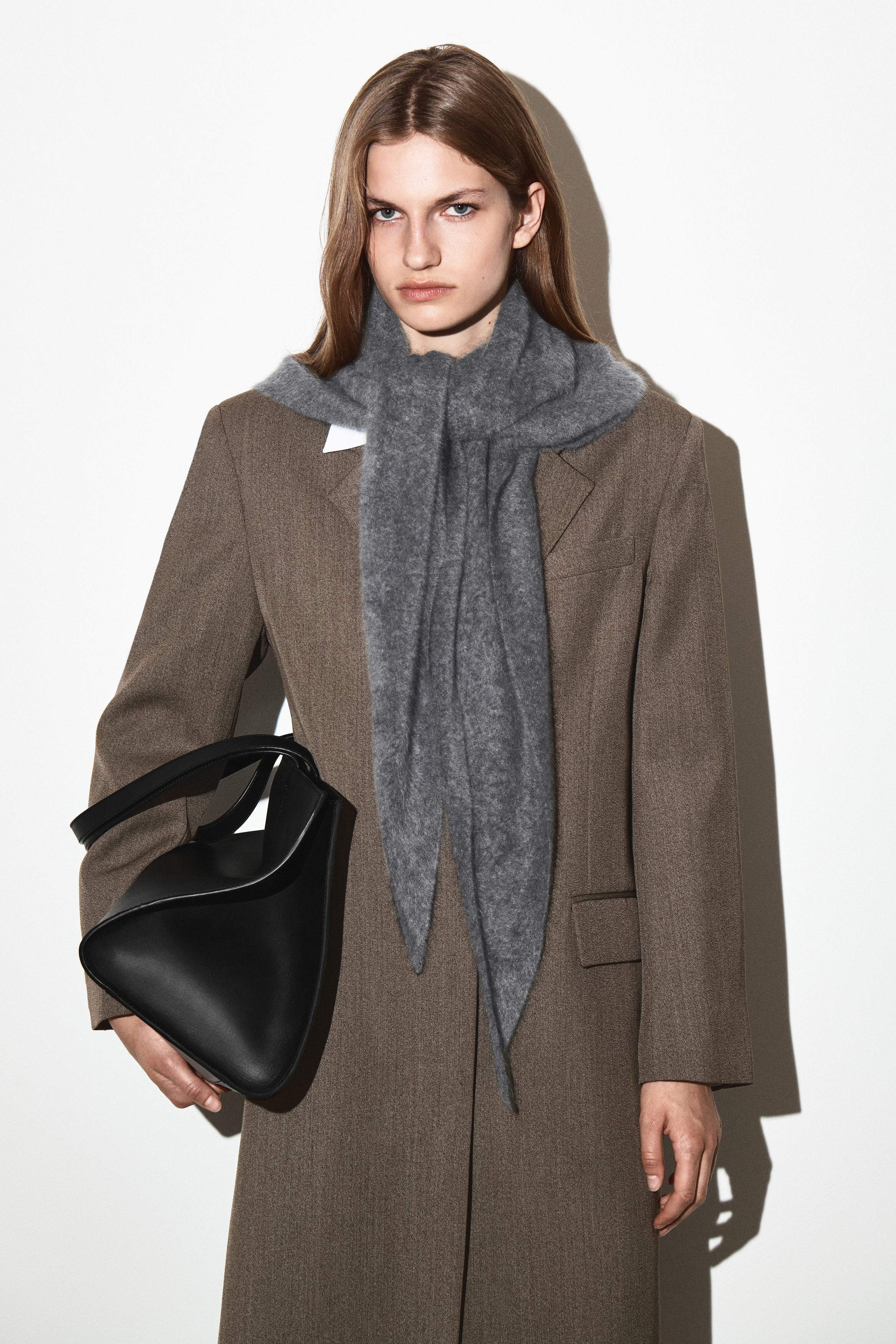 BRUSHED-CASHMERE TRIANGLE SCARF