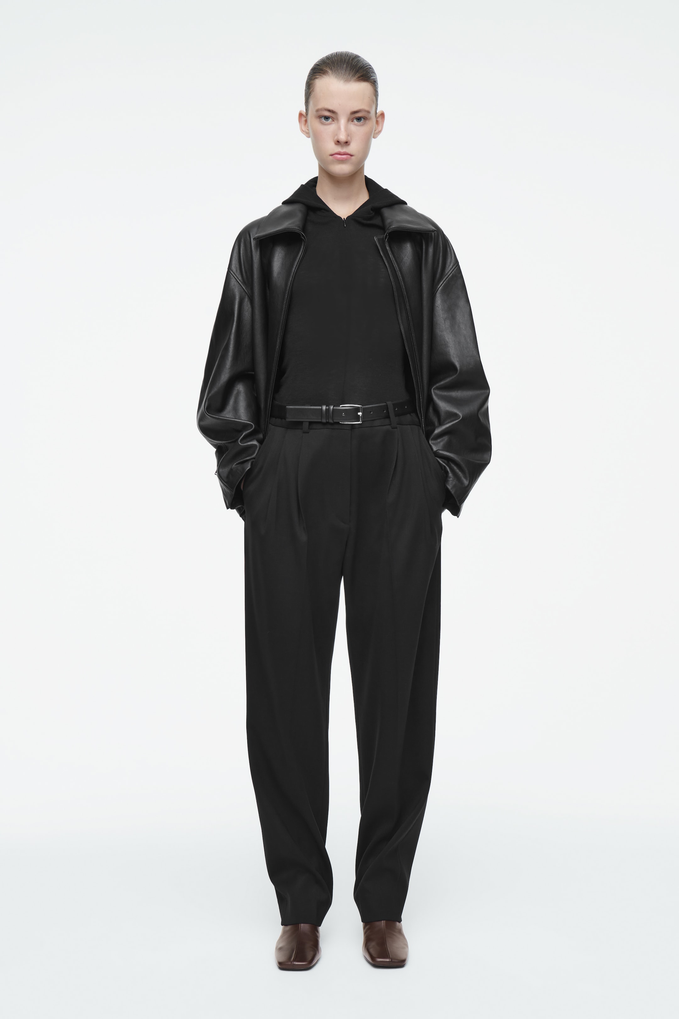 Grösseres Bild ansehen: ELEGANTE HOSE AUS WOLL-MIX MIT SCHMALER PASSFORM - SCHWARZ - DAMEN | H&M CH 1
