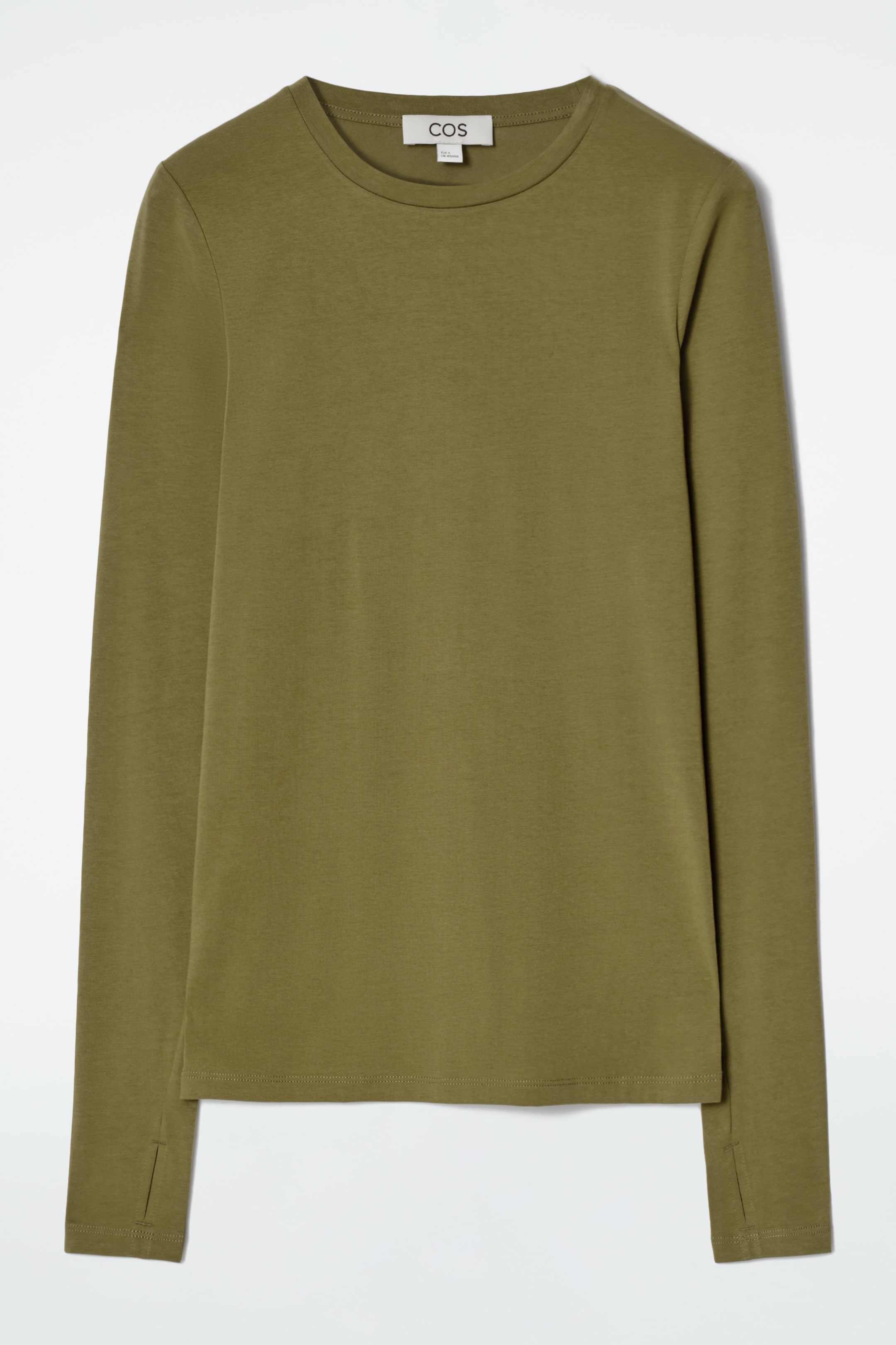 Ver imagen más grande: CAMISETA DE MANGA LARGA LIGERA SLIM FIT - VERDE ACEITUNA - MUJER | H&M ES 6