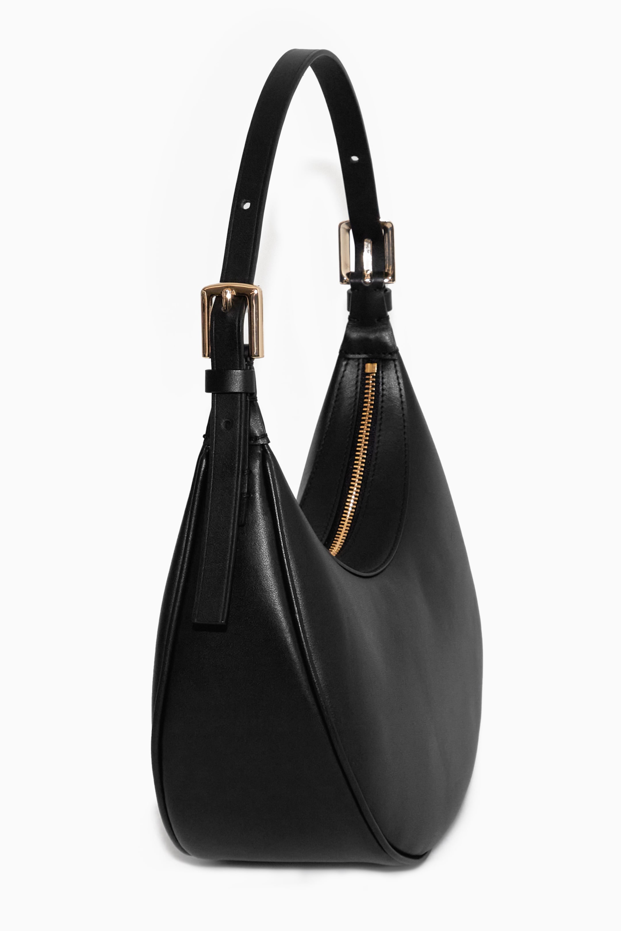 Agrandir l'image: PETIT SAC DEMI-LUNE - CUIR - NOIR - FEMME | H&M CH 2