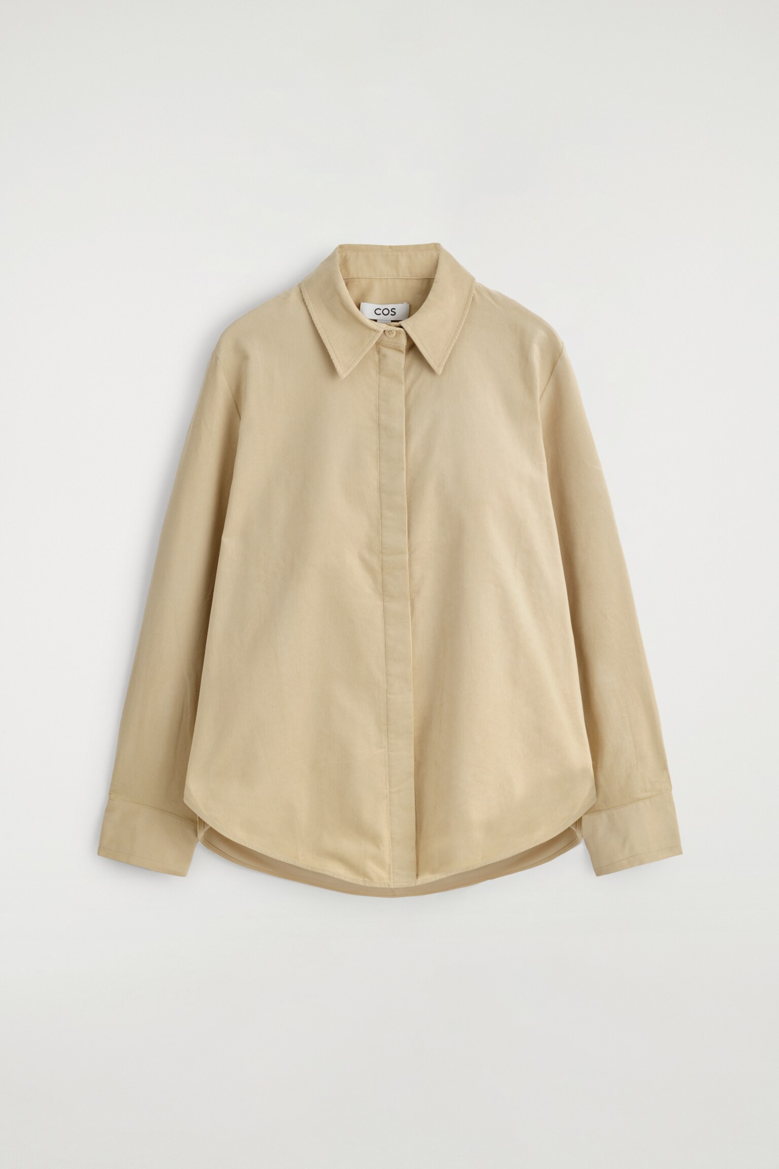 CORDUROY SHIRT - BEIGE/DARK GREEN - 2