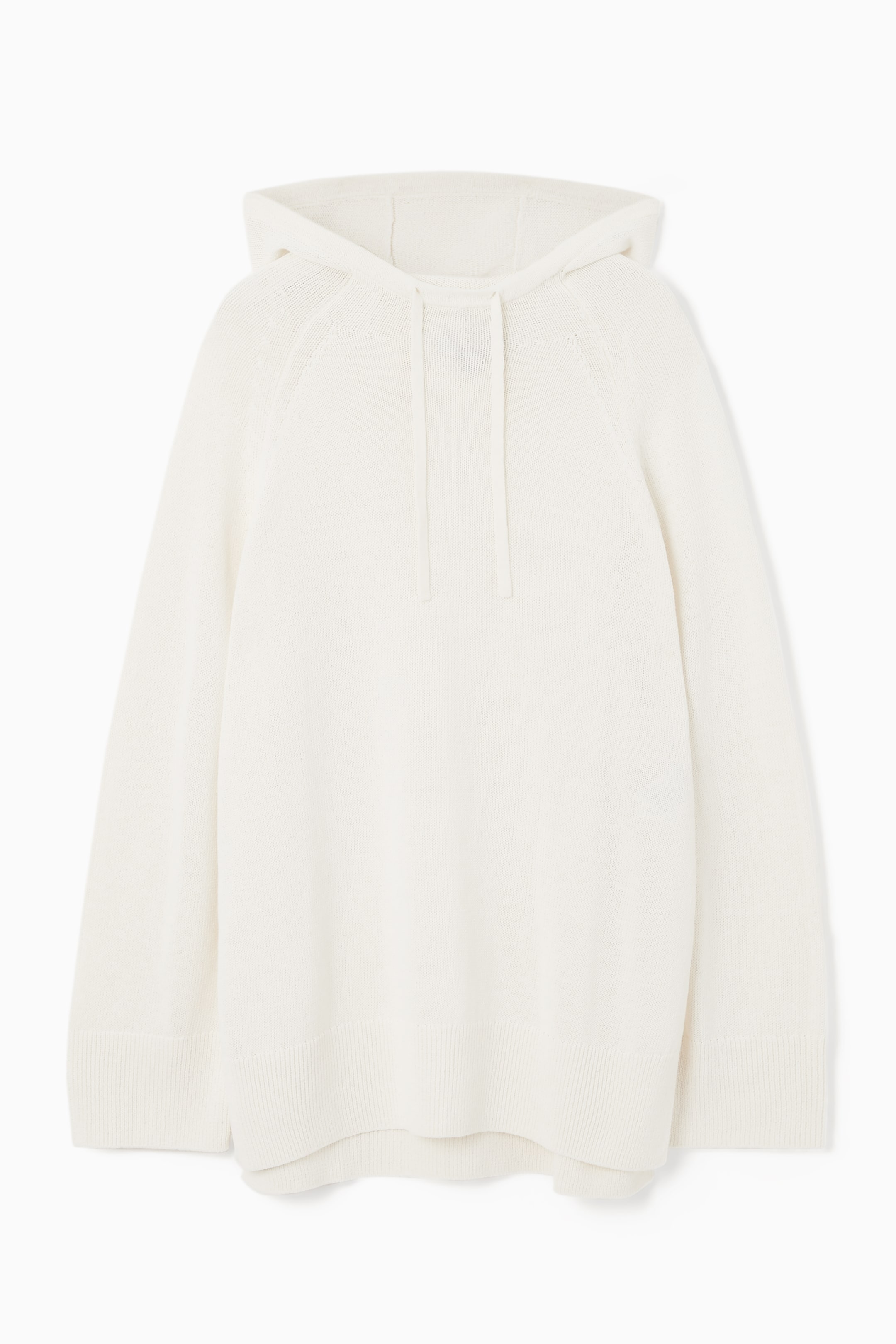 Agrandir l'image: PULL À CAPUCHE EN MAILLE DE LIN MÉLANGÉE - BLANC - FEMME | H&M CH 1