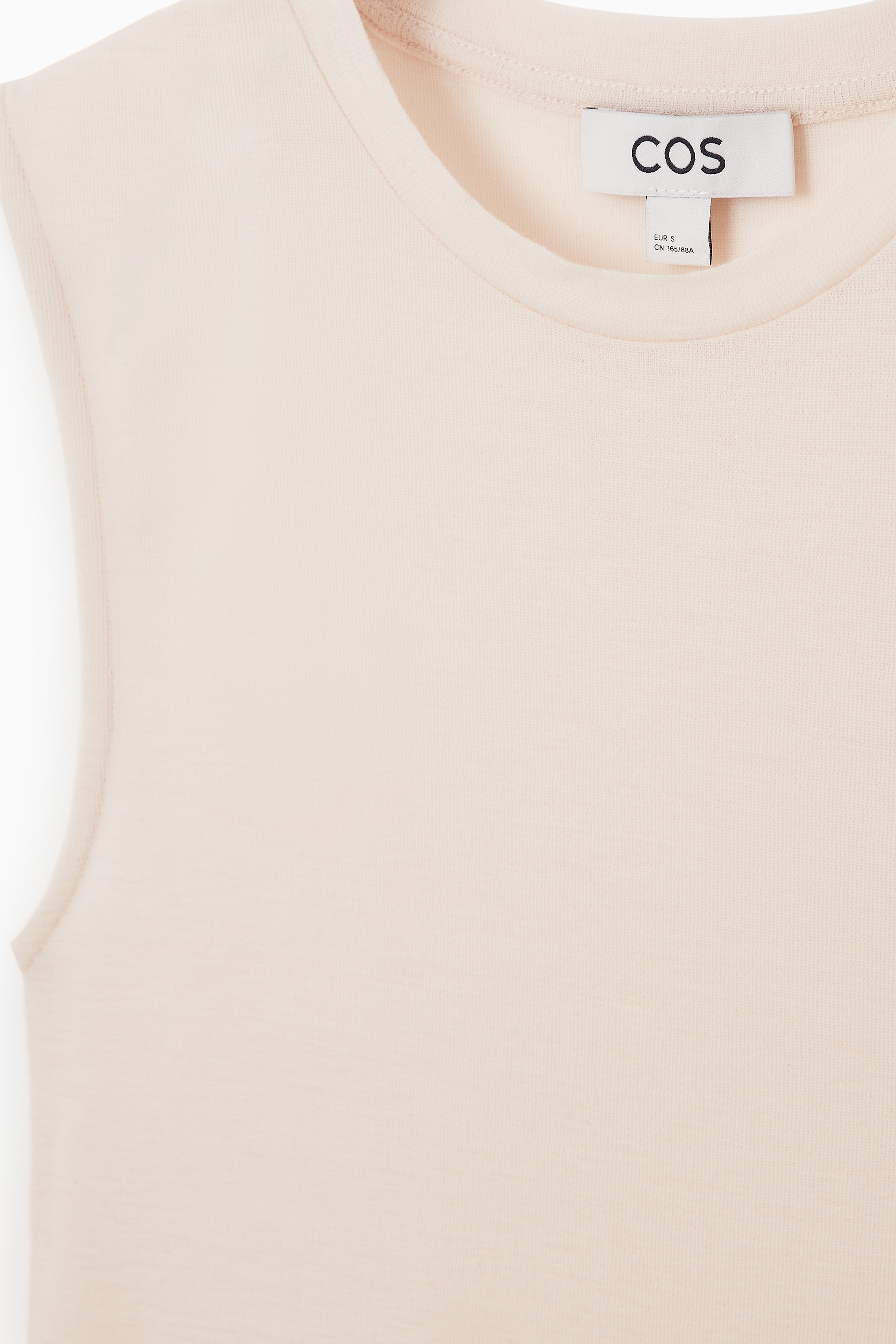 View larger image: MERINO WOOL KNITTED TANK TOP - LIGHT BEIGE - Ladies | H&M GB 2
