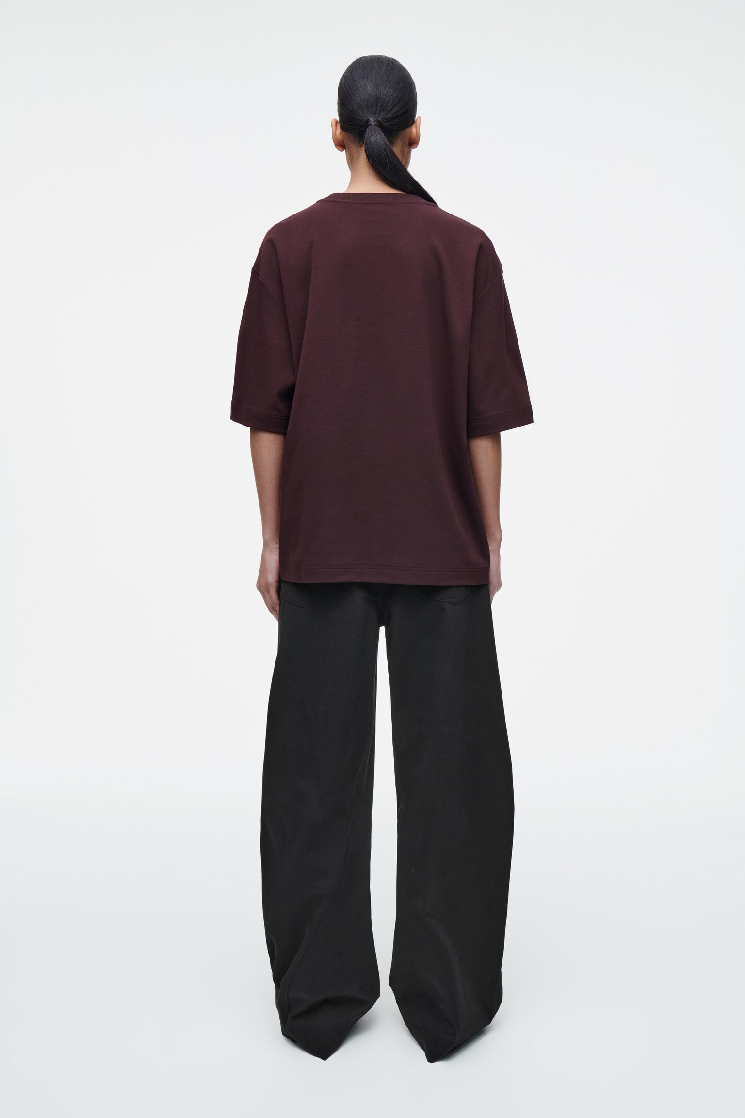 CAMISETA OVERSIZE DE ALGODÓN - BURDEOS/VERDE CLARO/ROJO OSCURO/BLANCO - 6