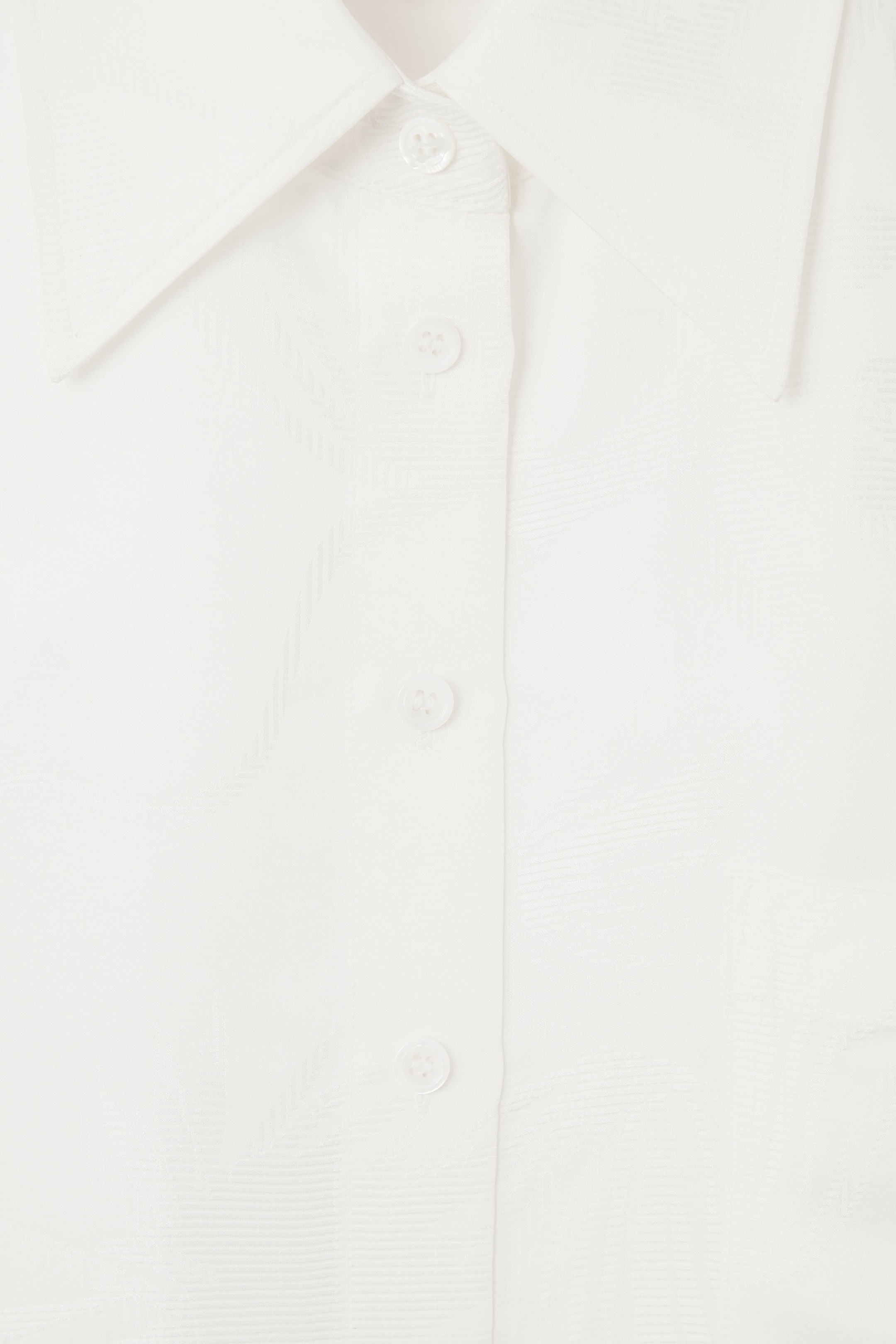 Grösseres Bild ansehen: KURZARMHEMD AUS JACQUARD MIT FLORALEM PRINT - WEISS - DAMEN | H&M CH 2