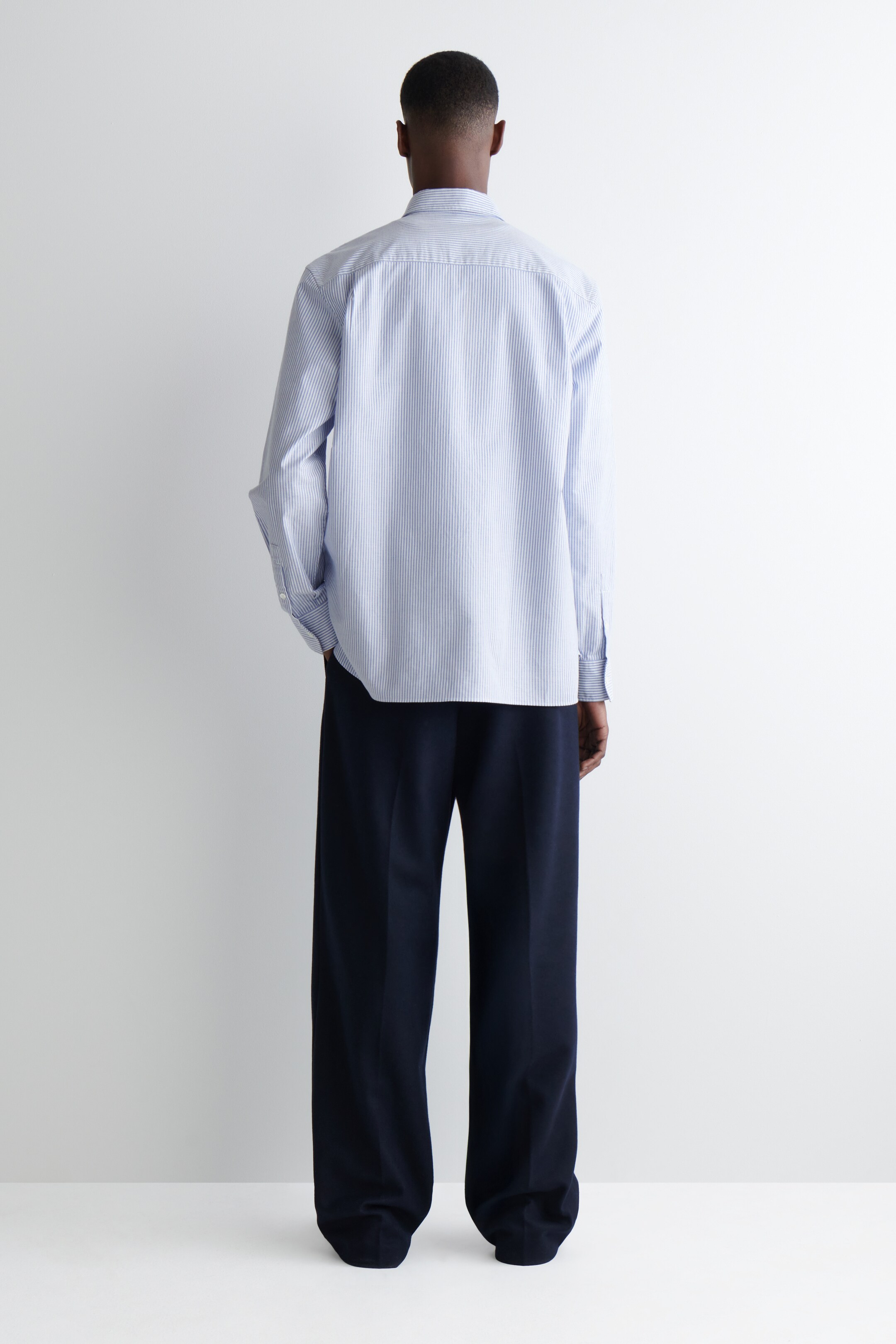 Agrandir l'image: CHEMISE OXFORD EN COTON - BLEU / BLANC / RAYURES - HOMME | H&M BE 4